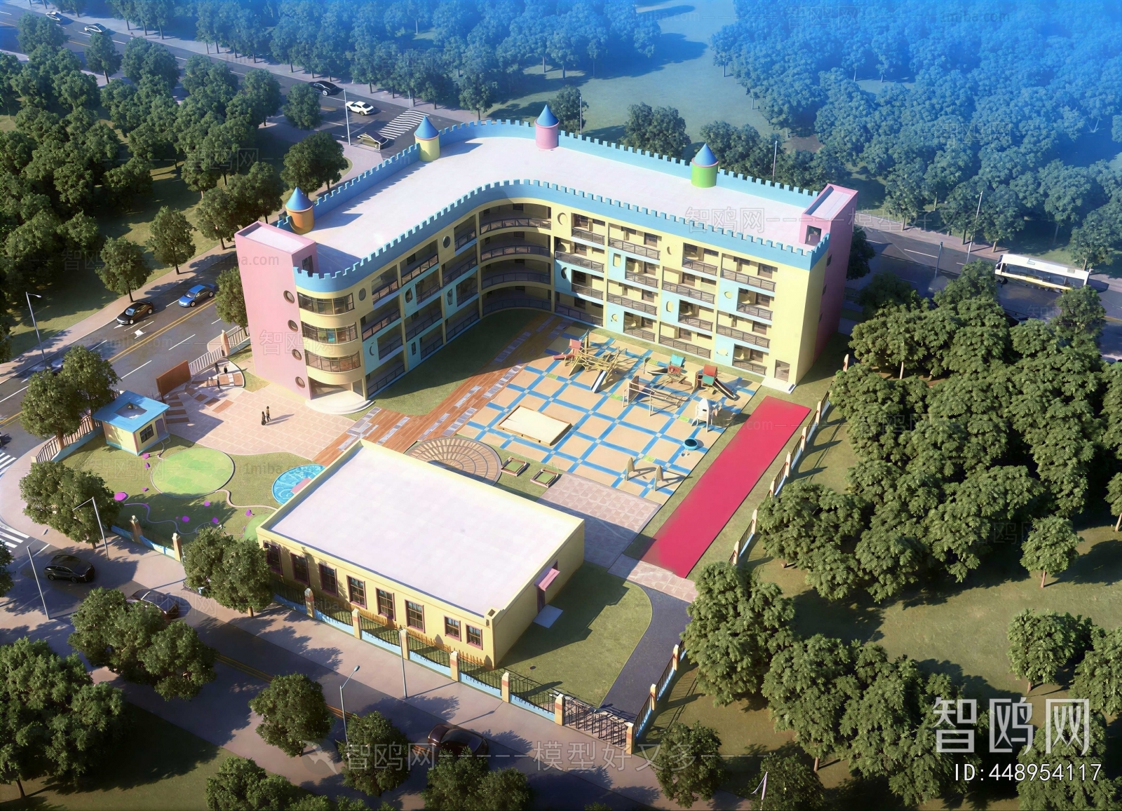 Modern Architectural Bird's-eye View Planning