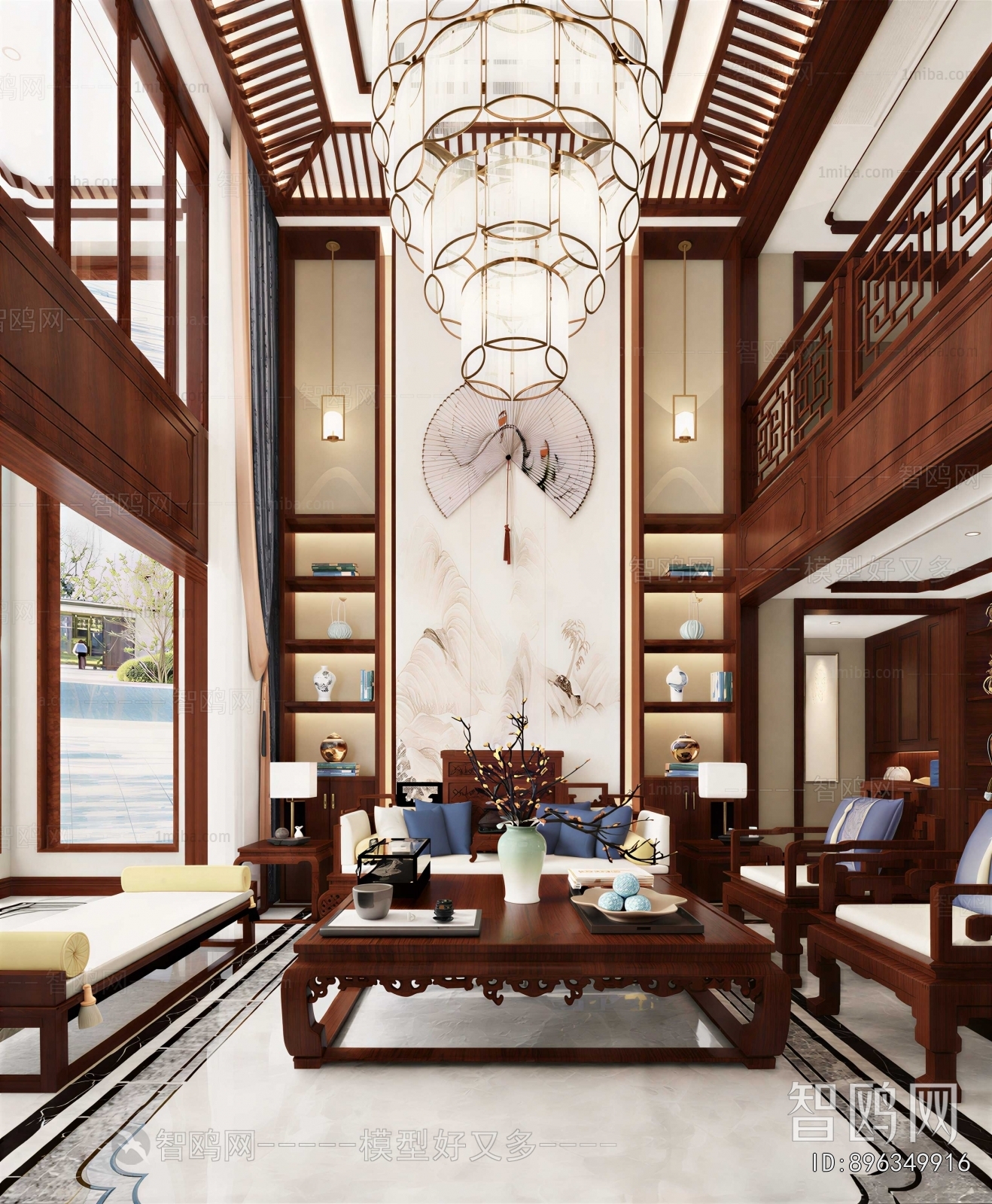 New Chinese Style A Living Room