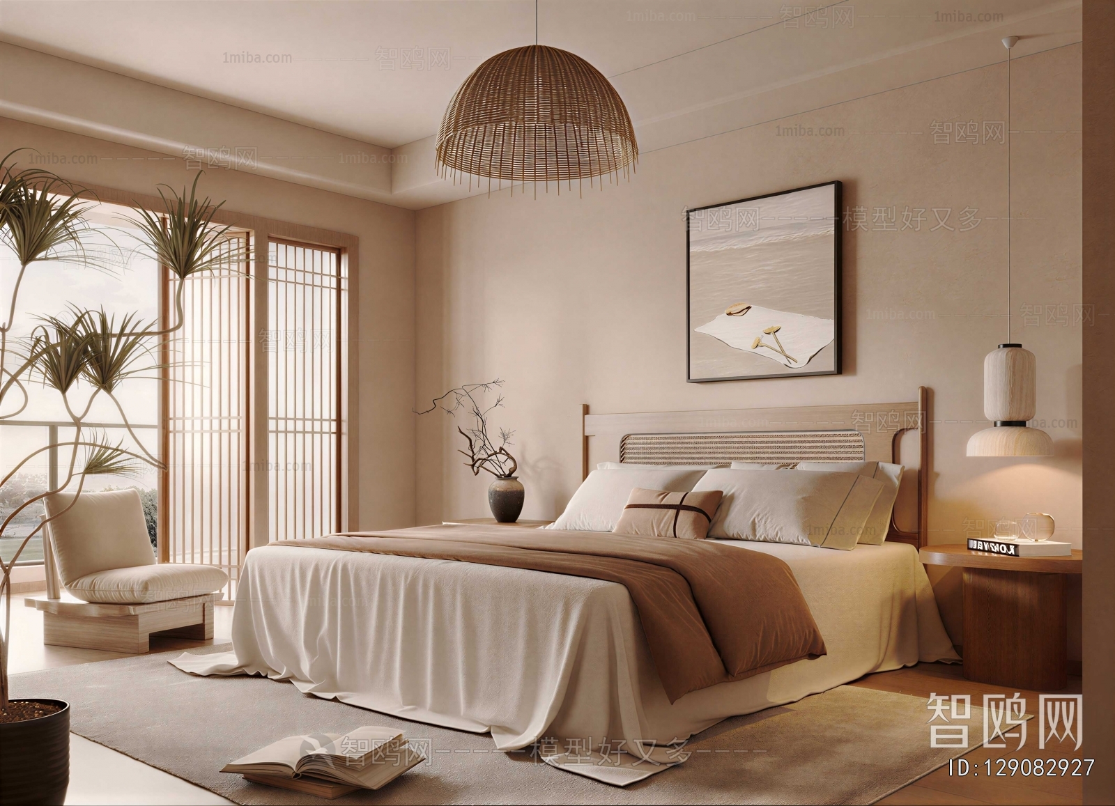 Wabi-sabi Style Bedroom