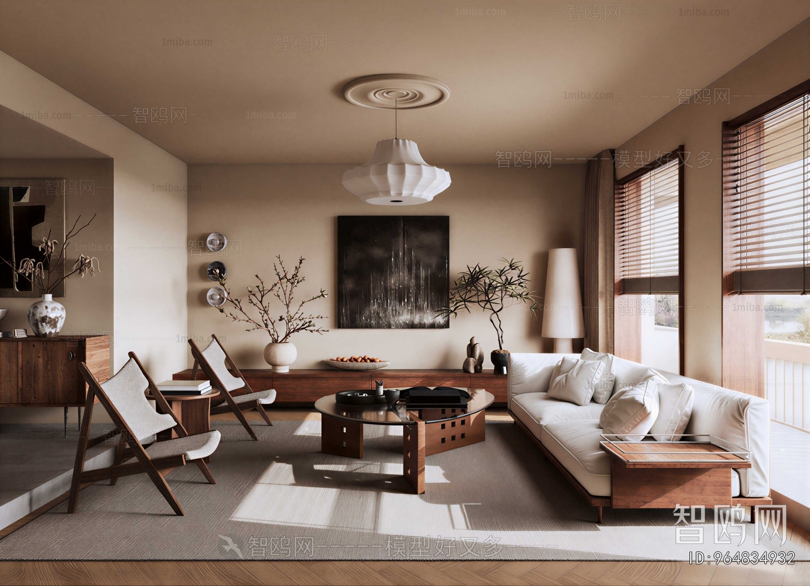 Wabi-sabi Style A Living Room