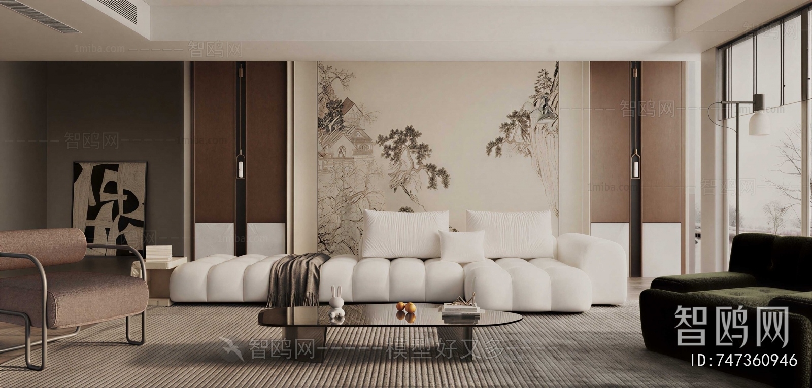 New Chinese Style A Living Room