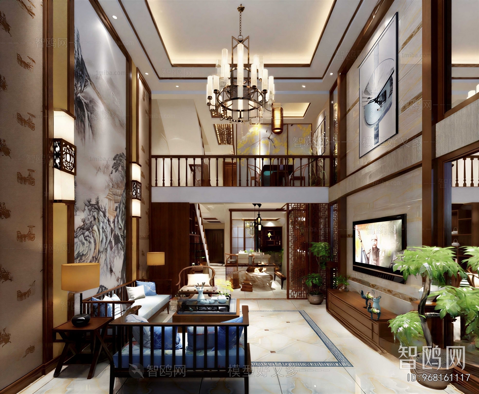 New Chinese Style A Living Room