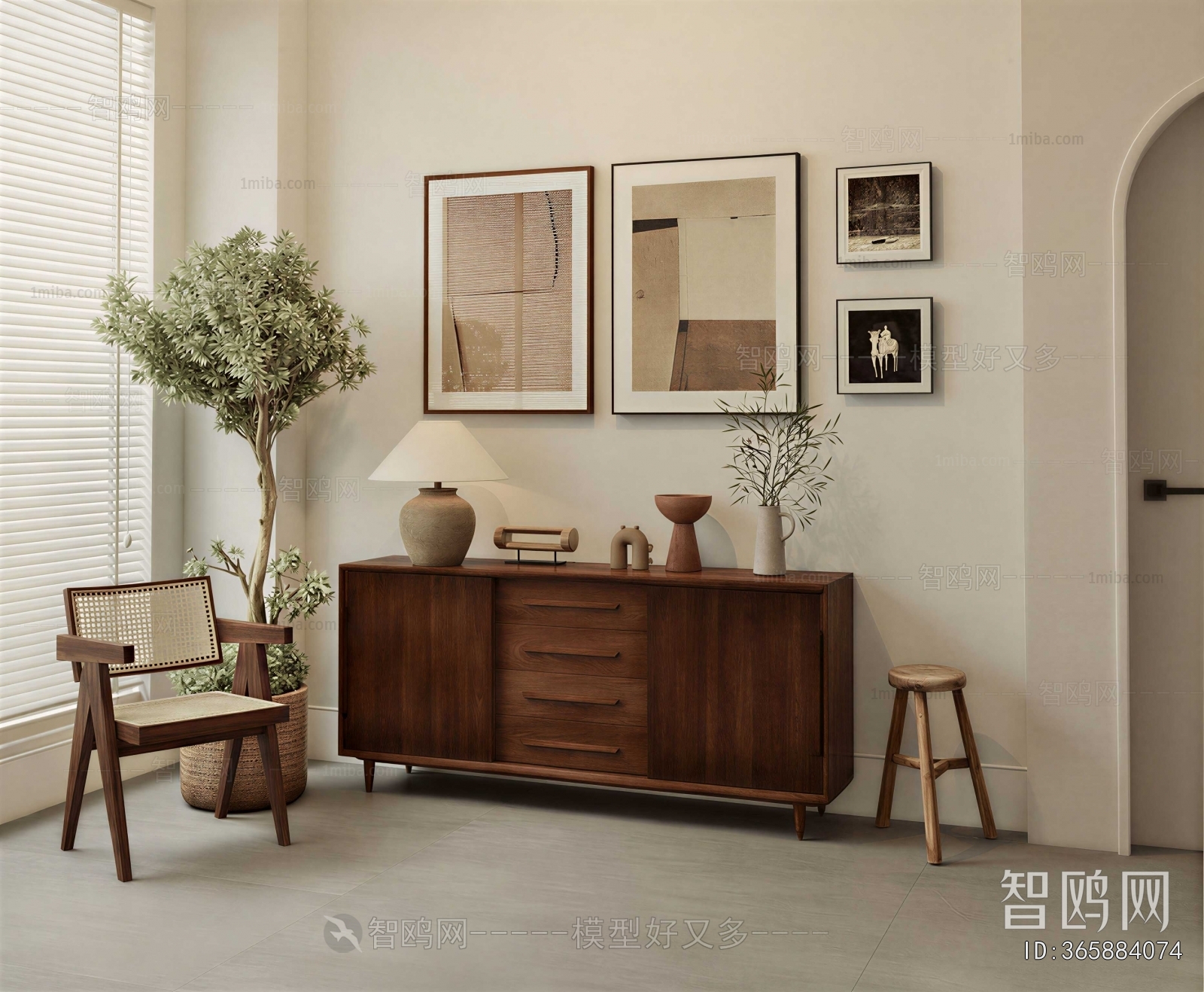 Retro Style Side Cabinet