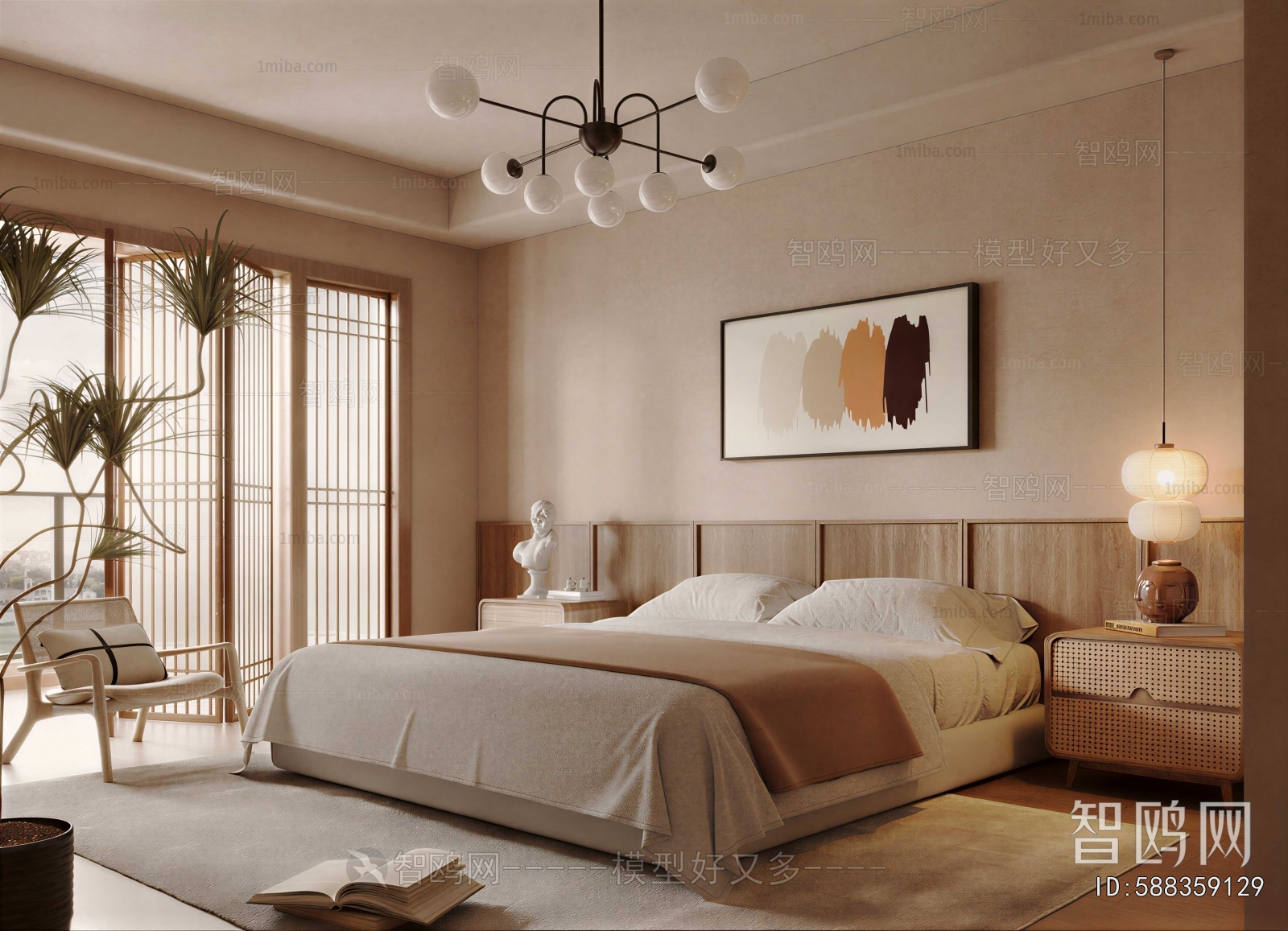 Wabi-sabi Style Bedroom