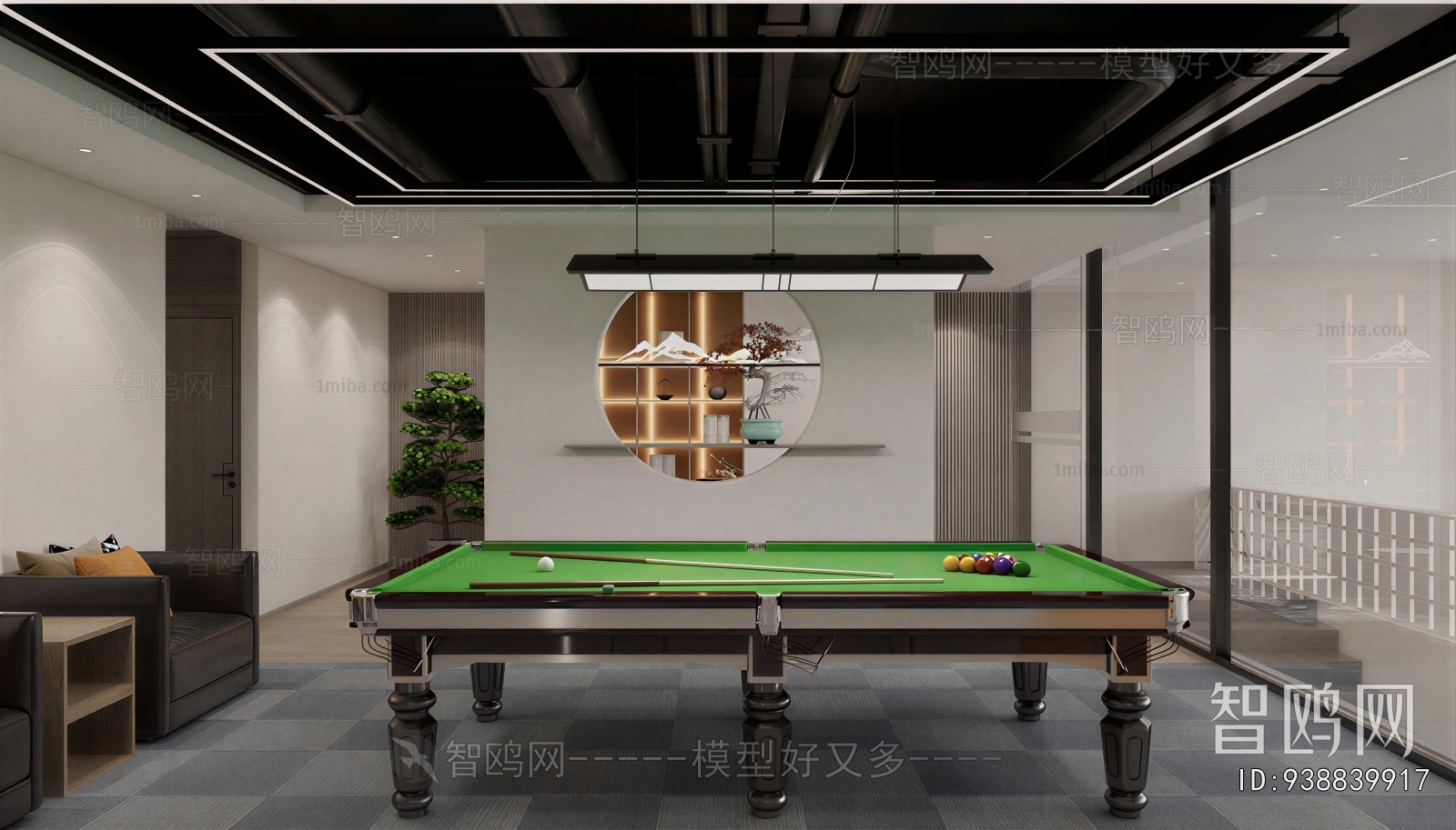 Modern Billiards Room