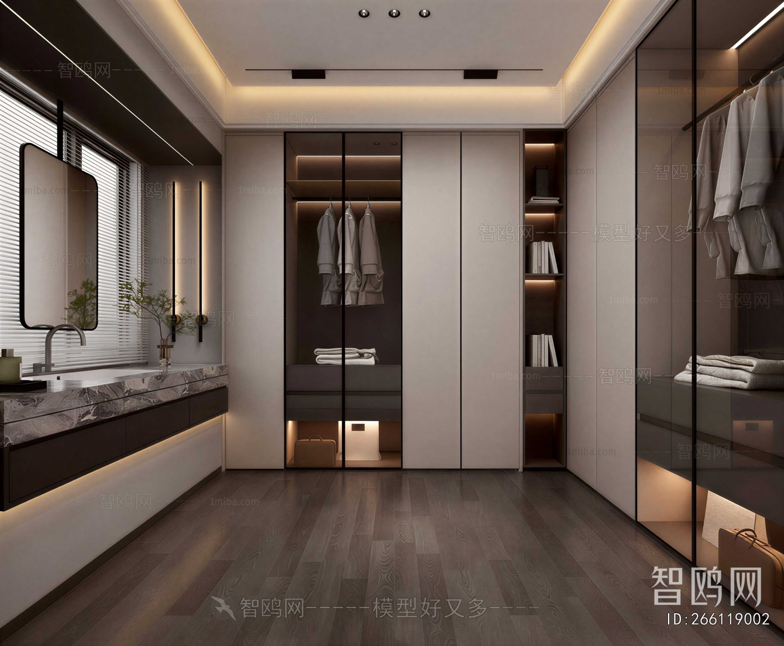Modern Clothes Storage Area