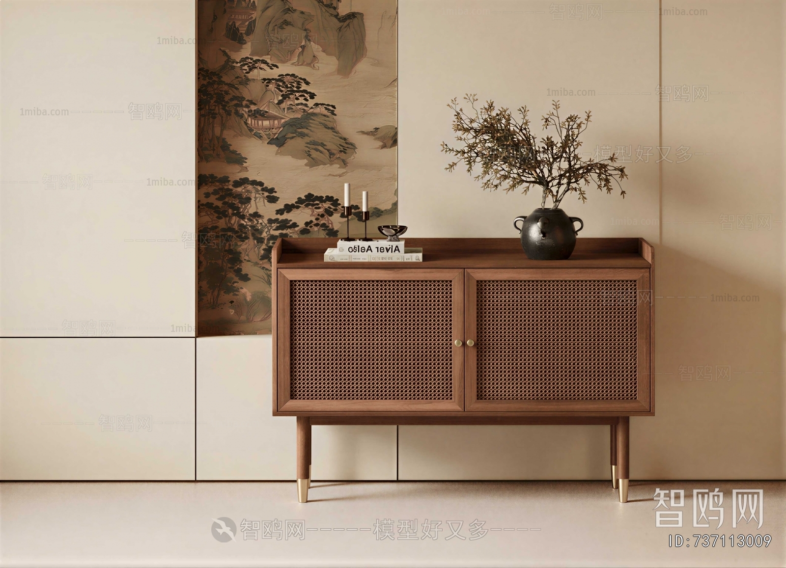 Wabi-sabi Style Entrance Cabinet