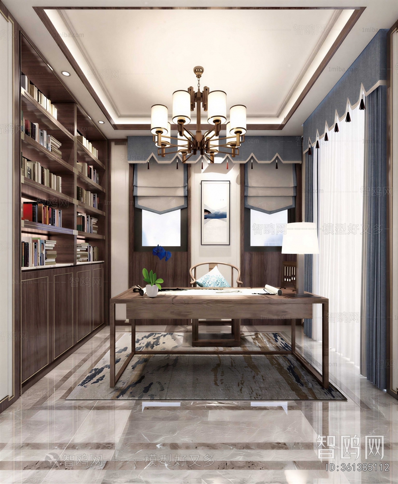 New Chinese Style Study Space