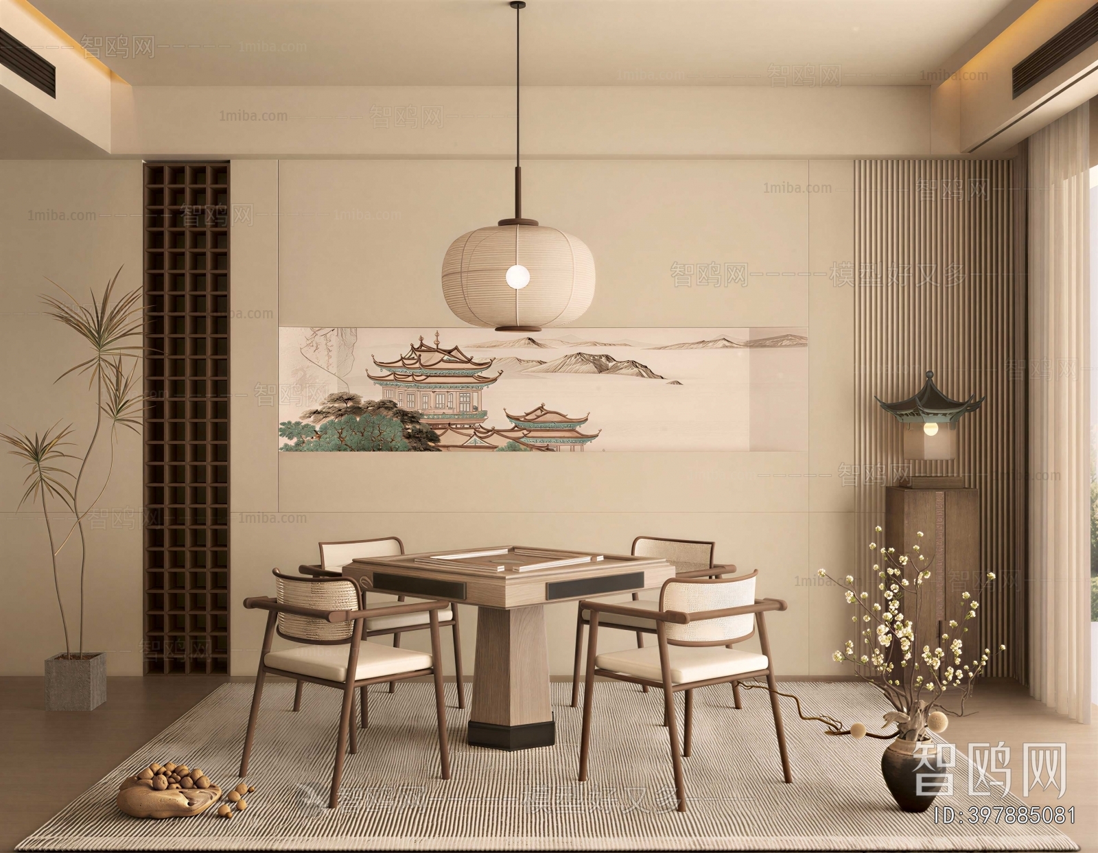 New Chinese Style Chess And Card Room