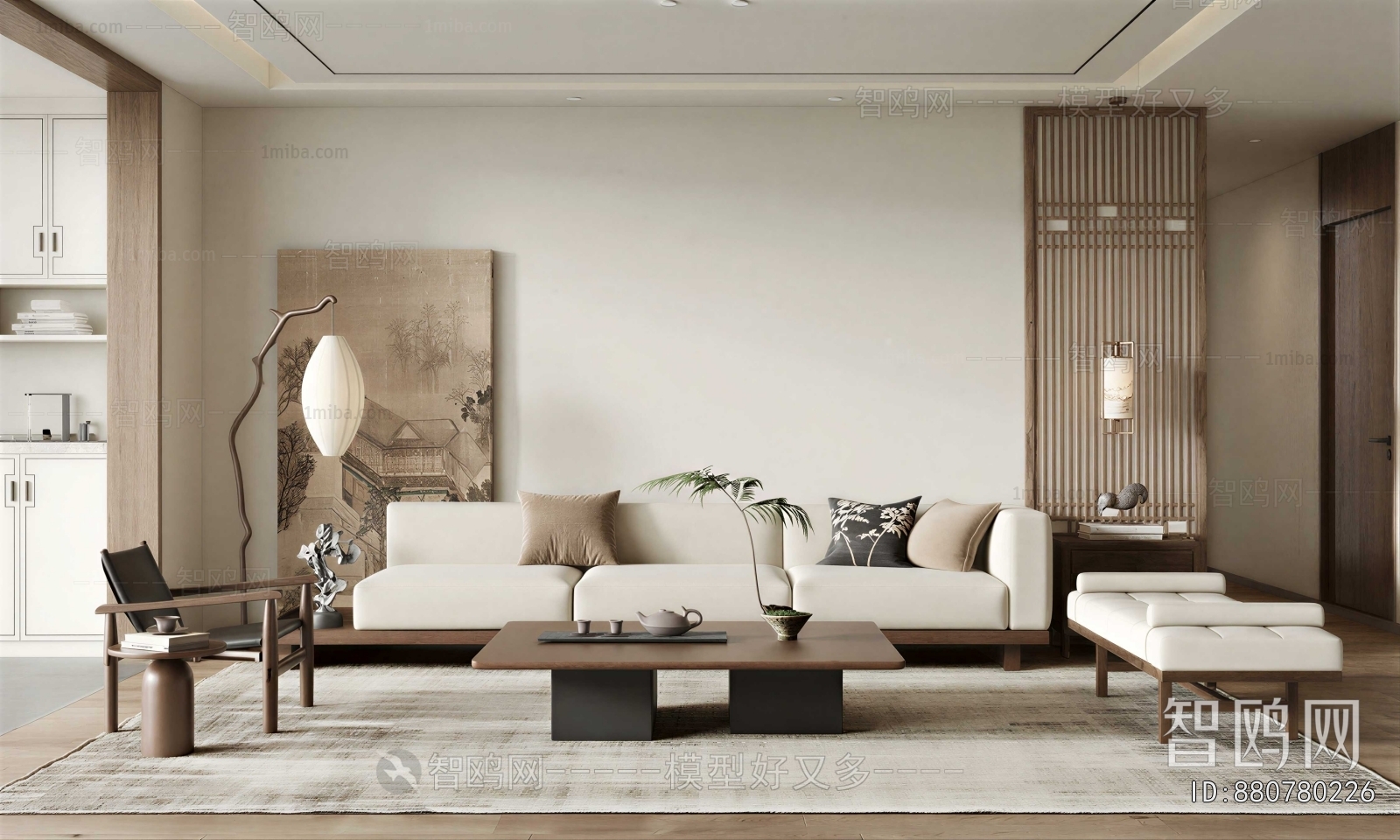 New Chinese Style A Living Room