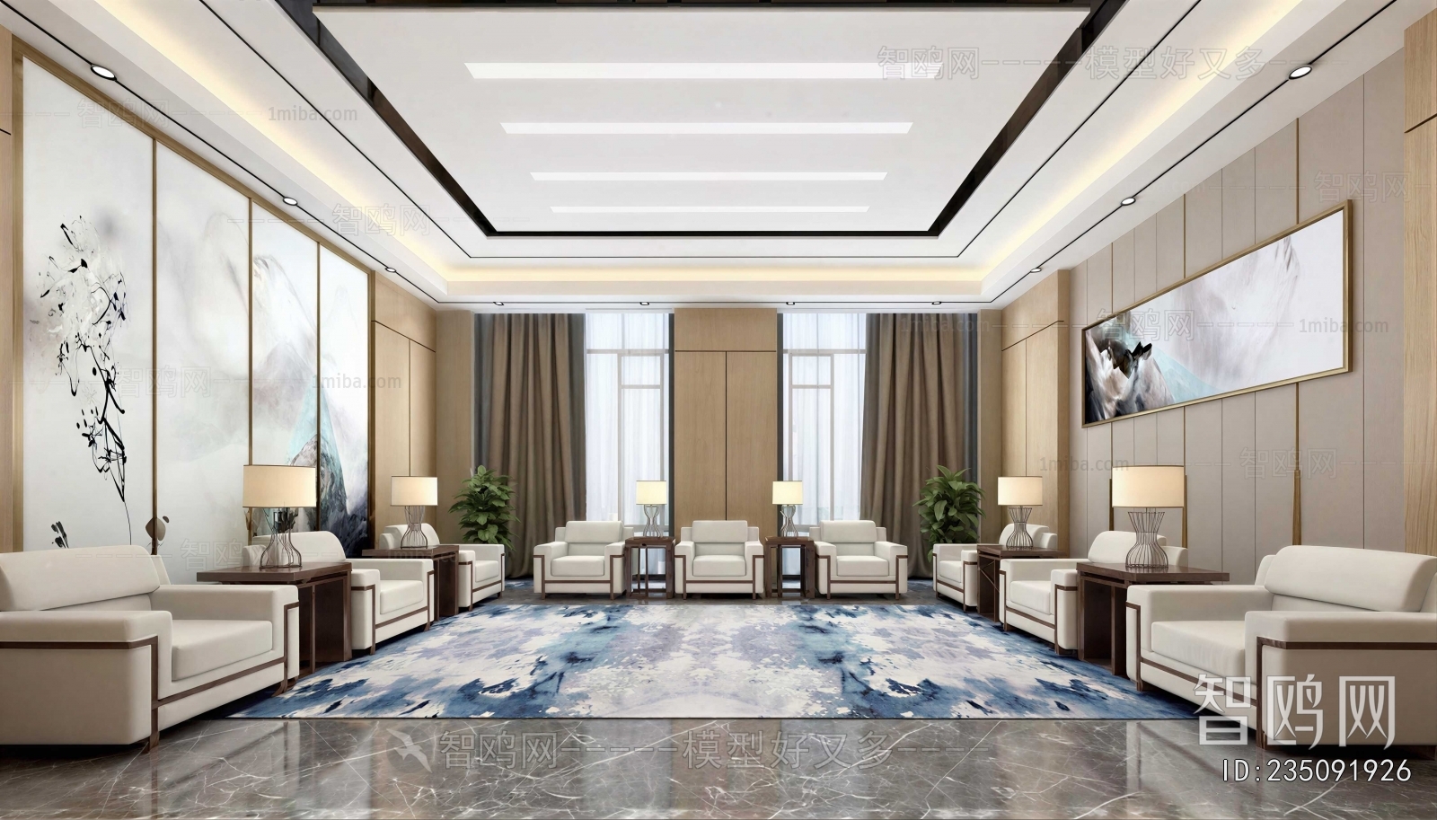 New Chinese Style Reception Room