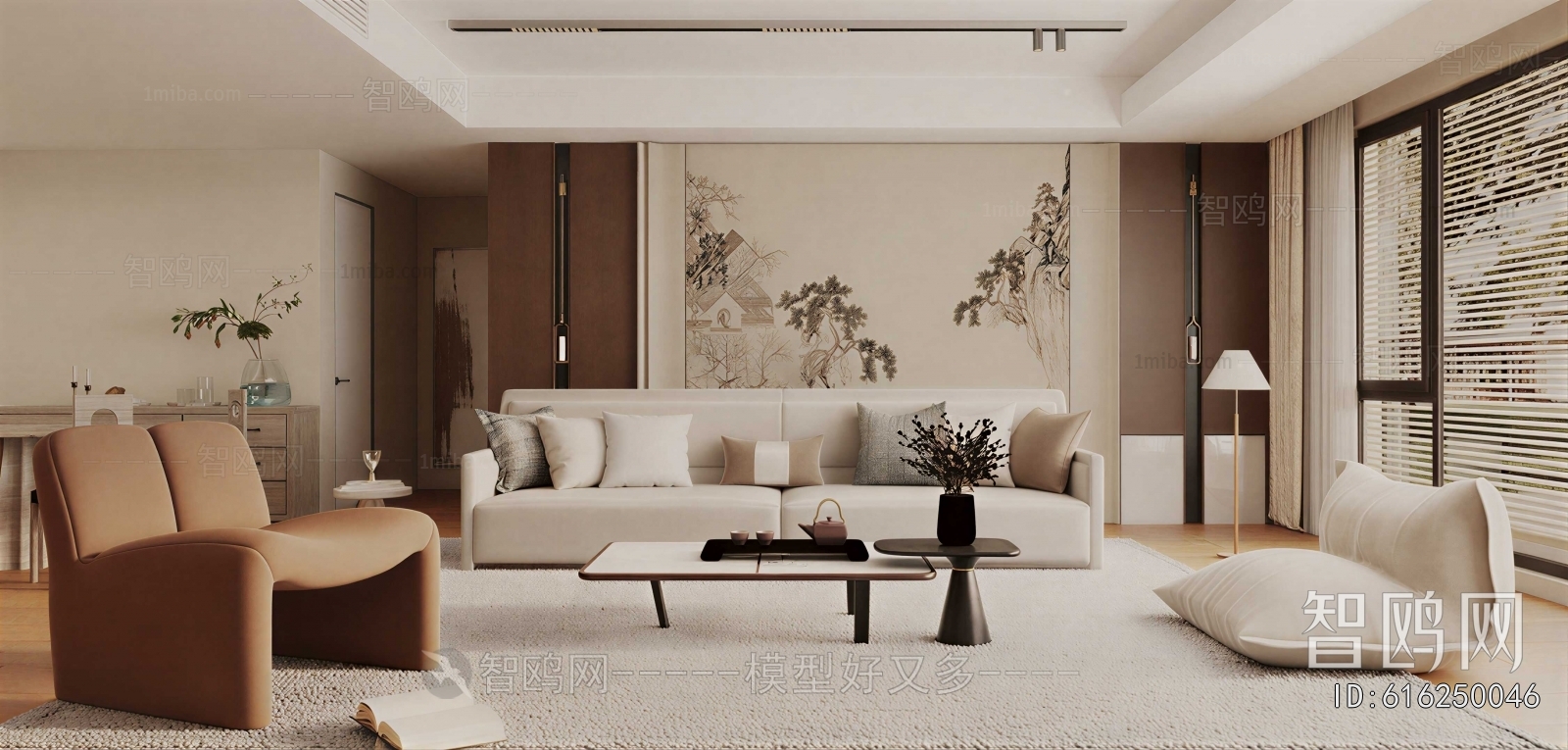 New Chinese Style A Living Room