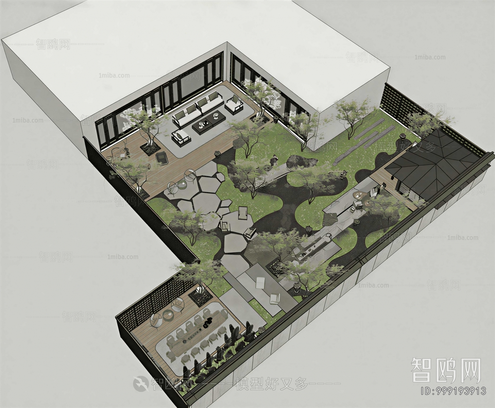 New Chinese Style Courtyard/landscape