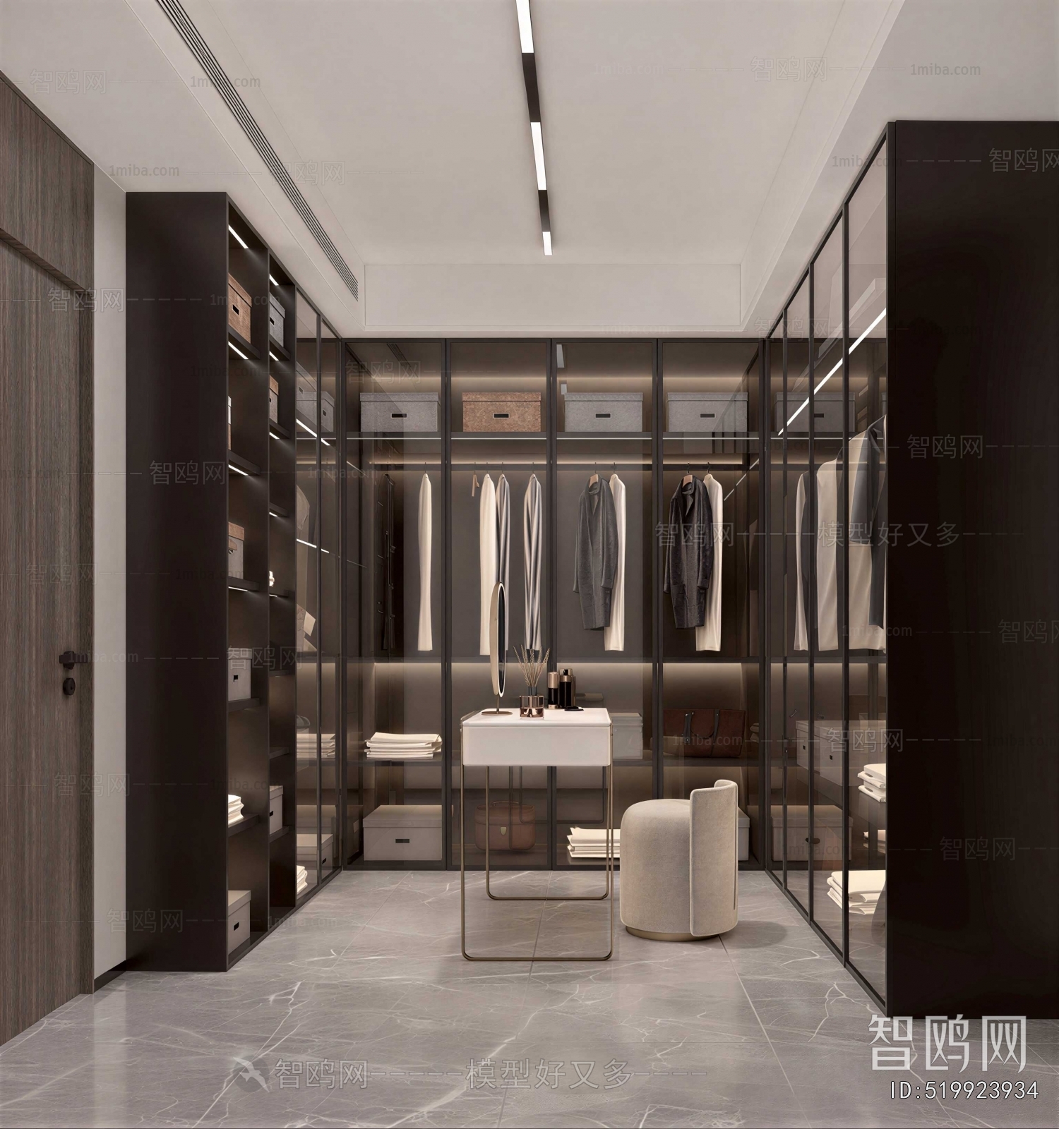Modern Clothes Storage Area