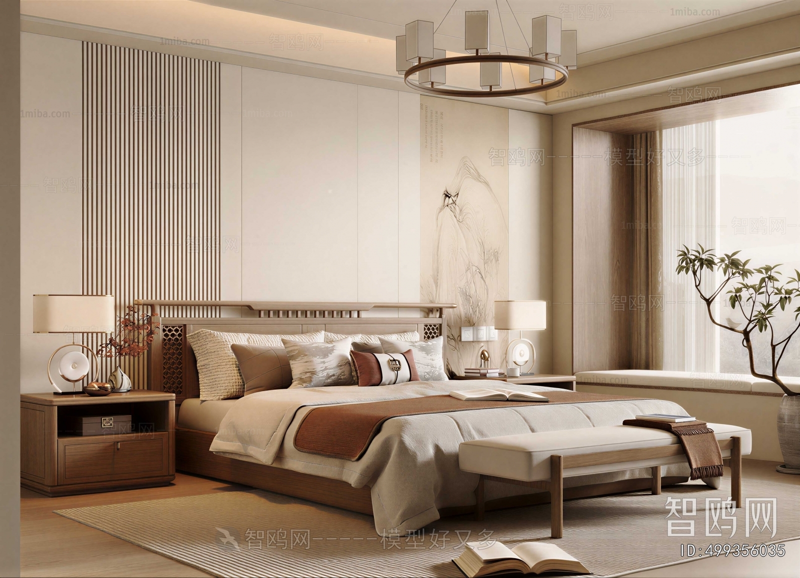 New Chinese Style Bedroom