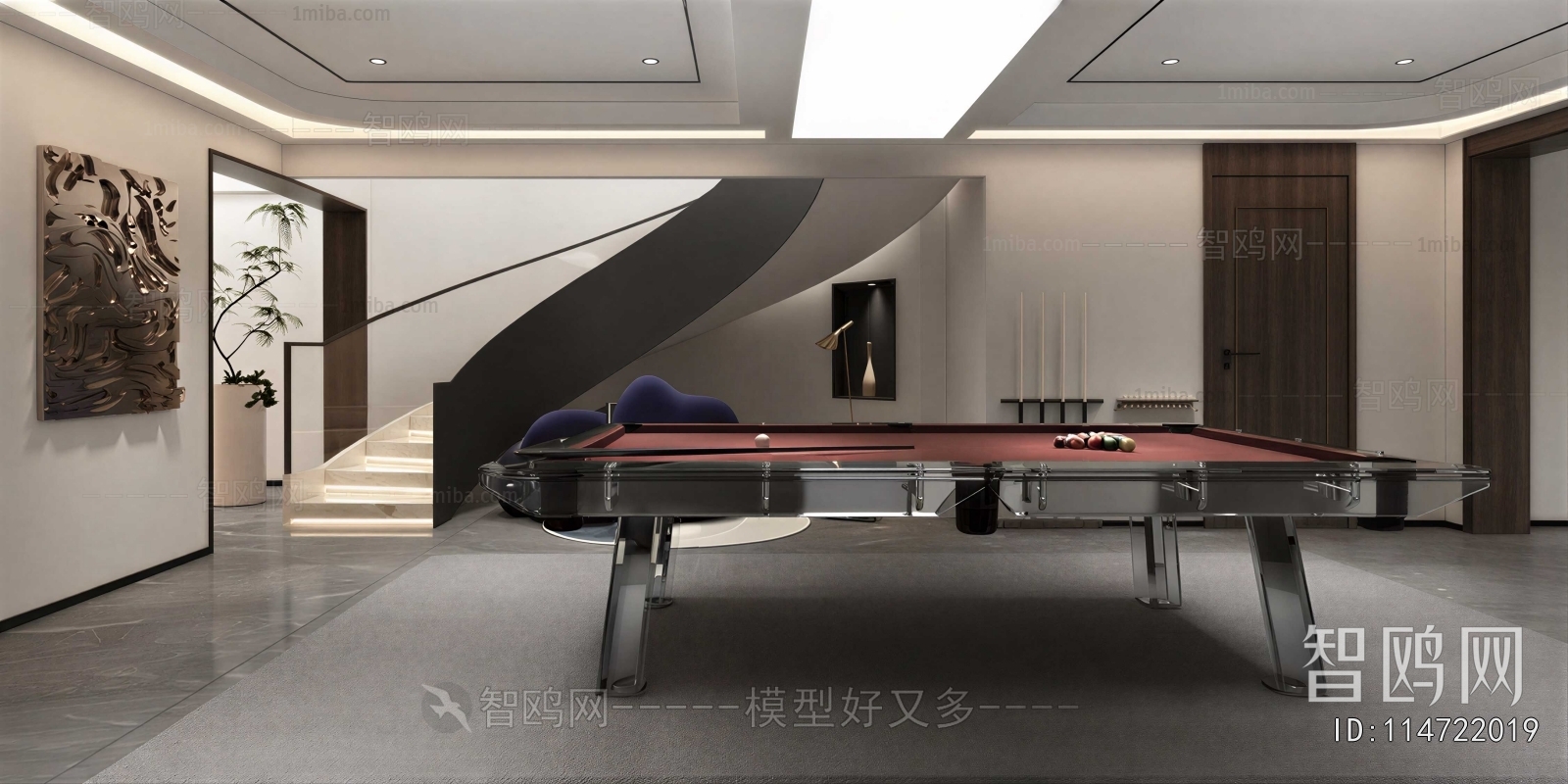 Modern Billiards Room
