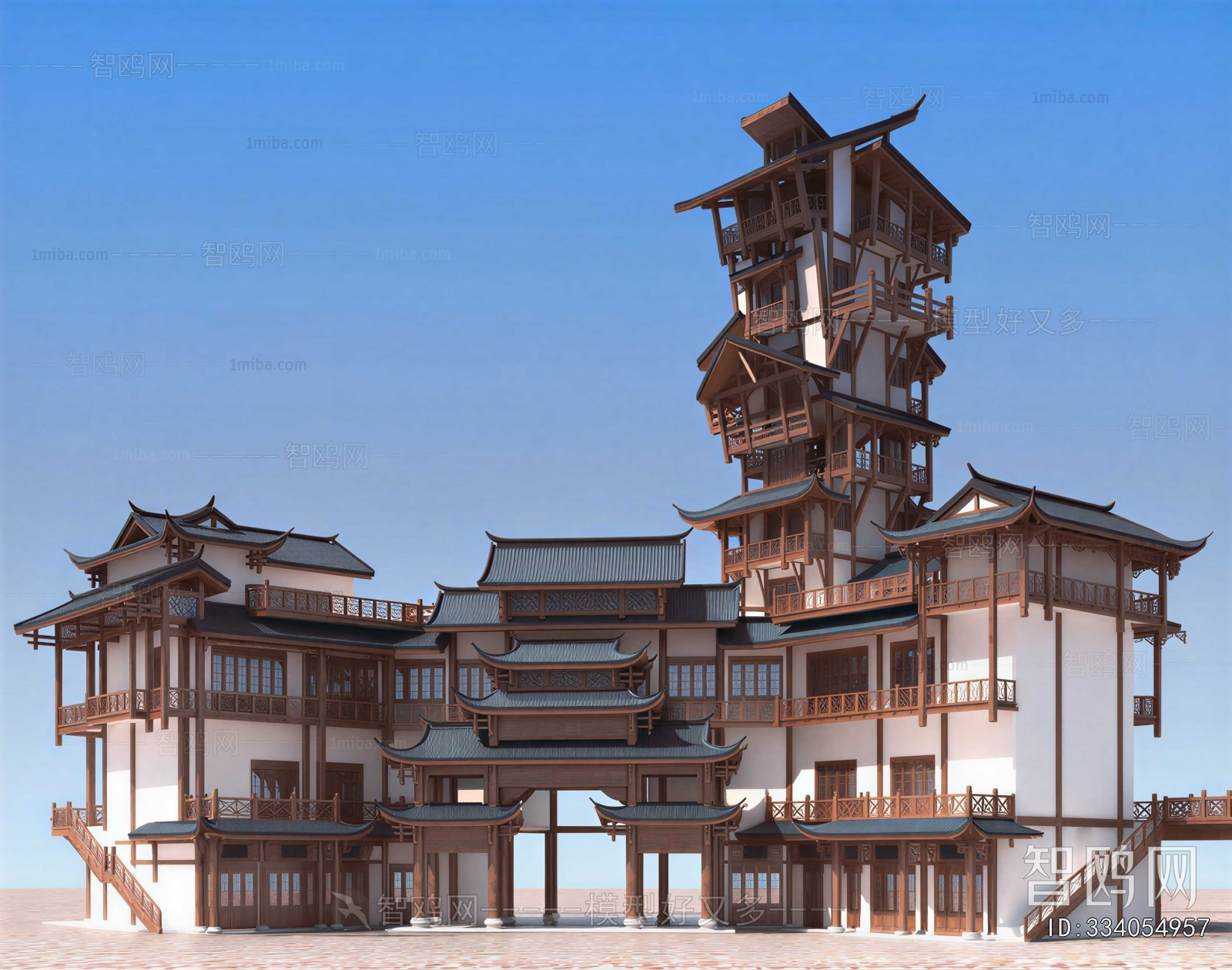 Chinese Style Appearance Of Commercial Building