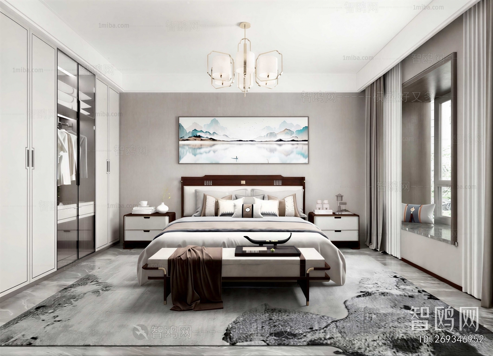 New Chinese Style Bedroom