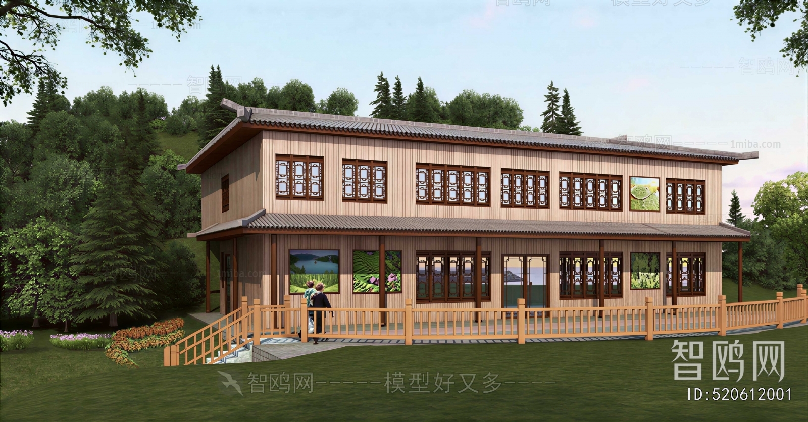 New Chinese Style Appearance Of Commercial Building