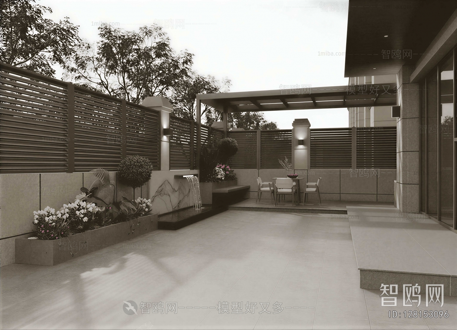 Modern Courtyard/landscape
