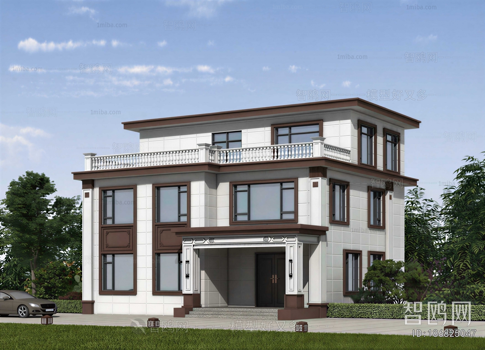 New Chinese Style Villa Appearance