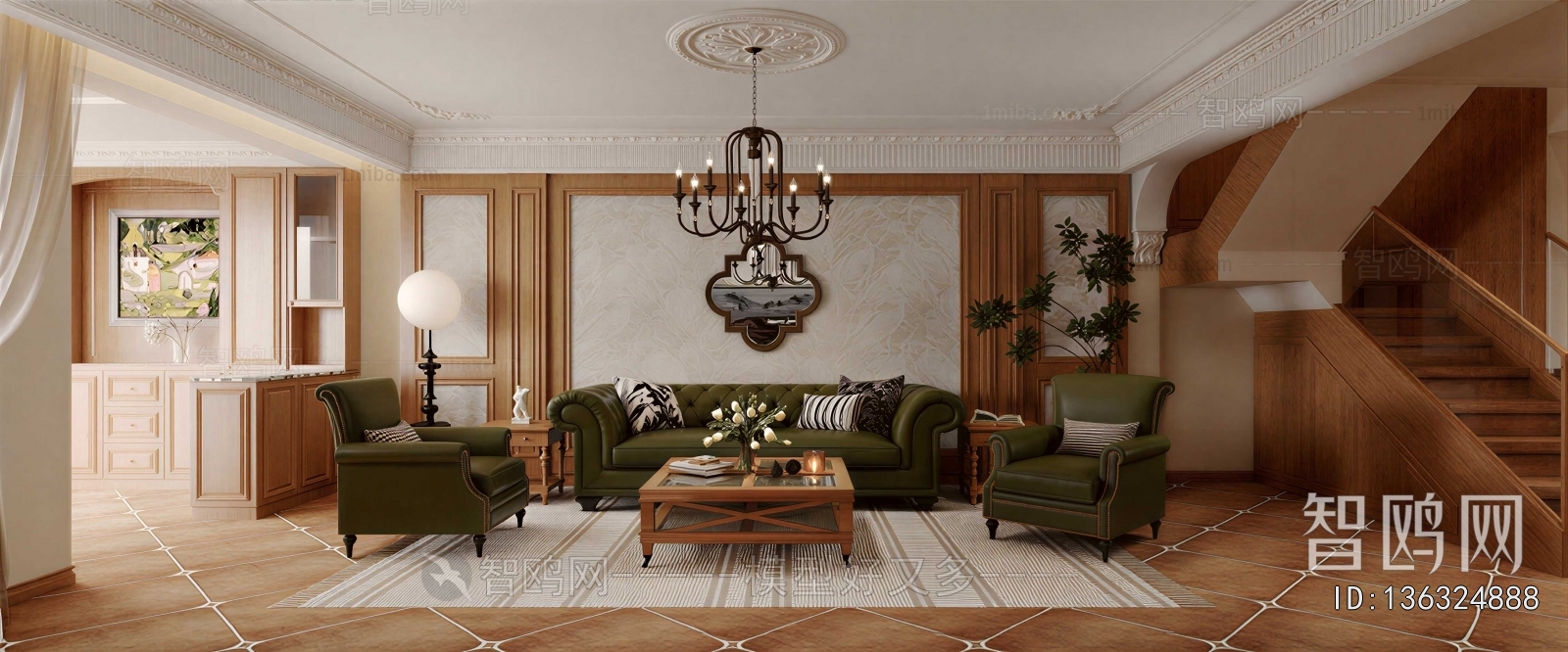 American Style A Living Room