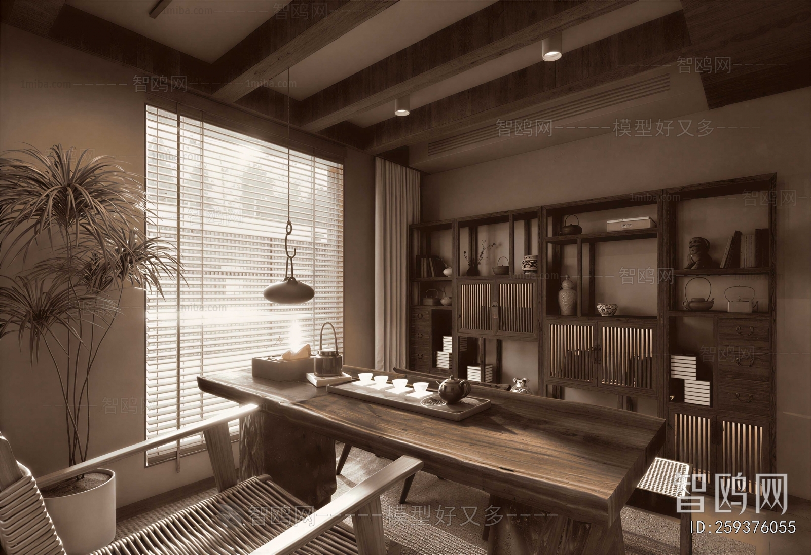 New Chinese Style Study Space
