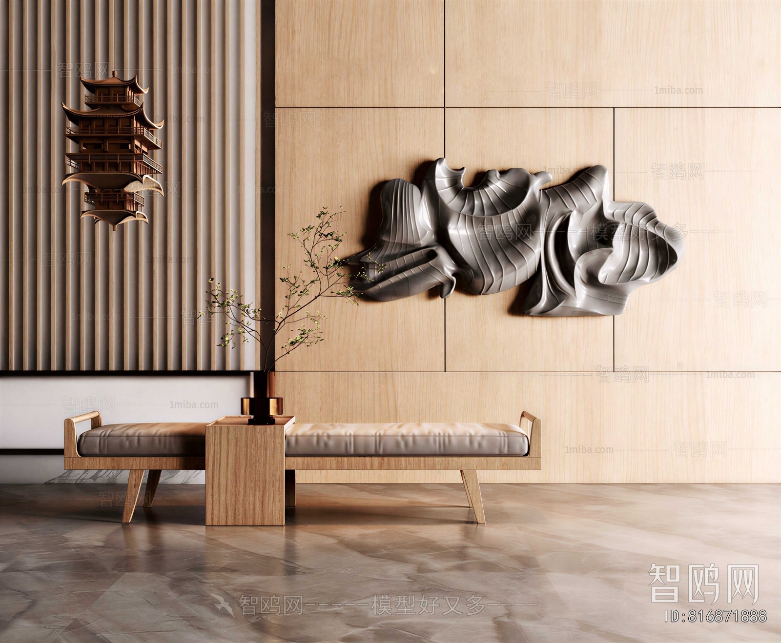New Chinese Style Bench