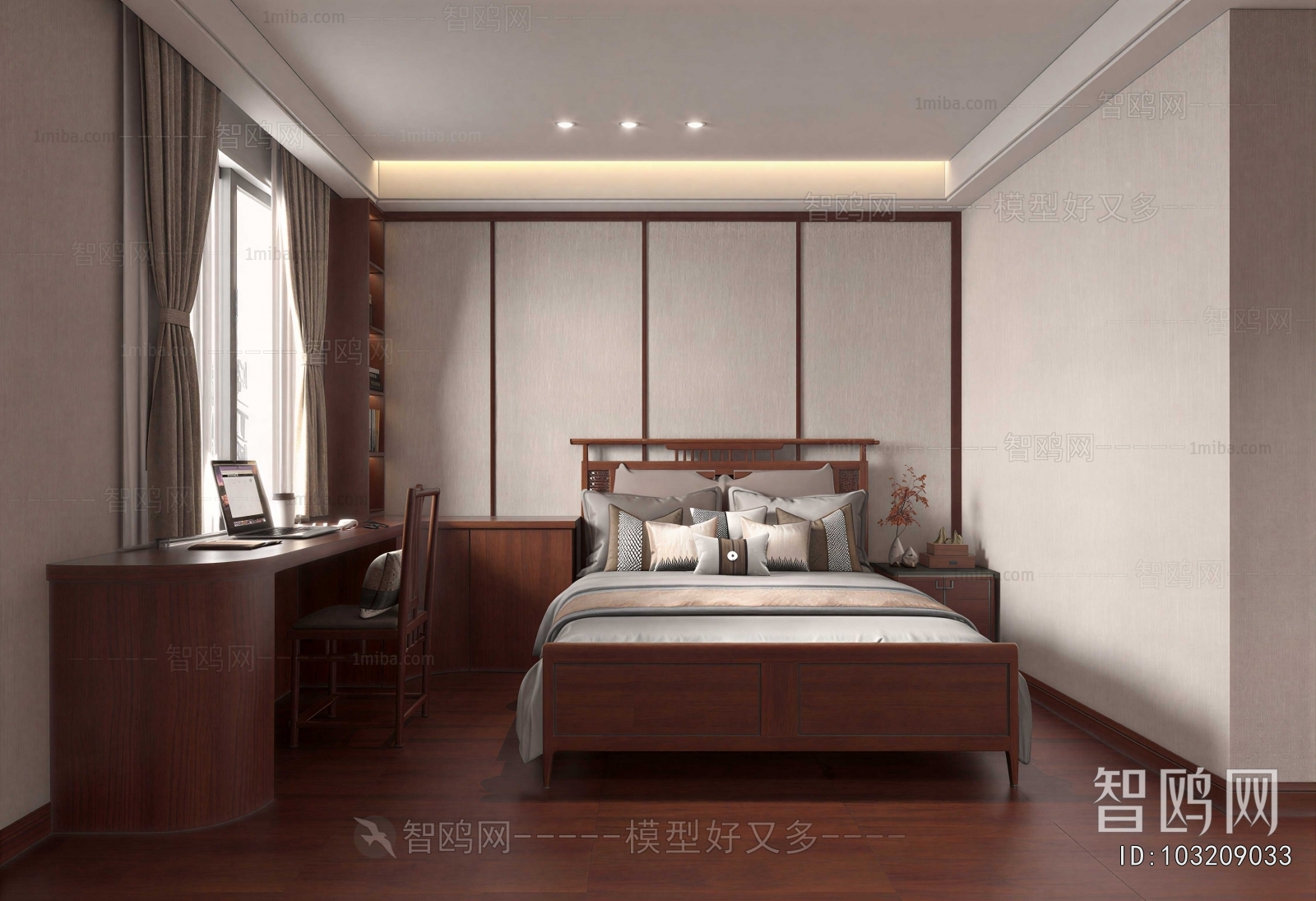 New Chinese Style Bedroom