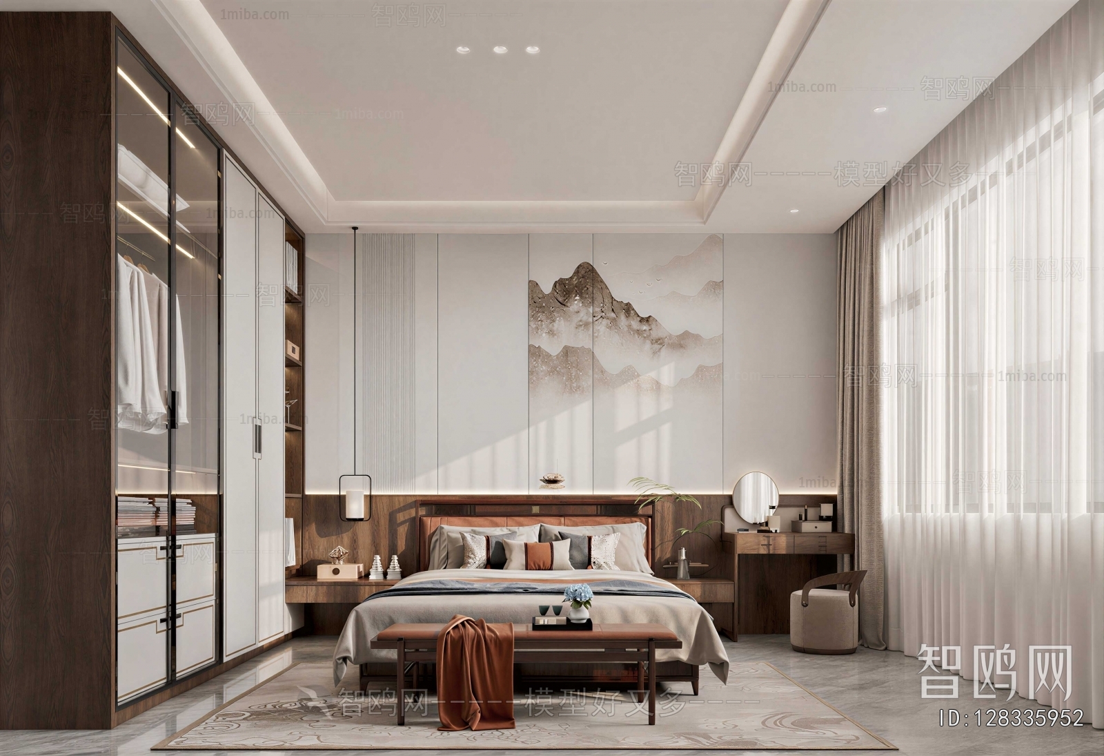 New Chinese Style Bedroom