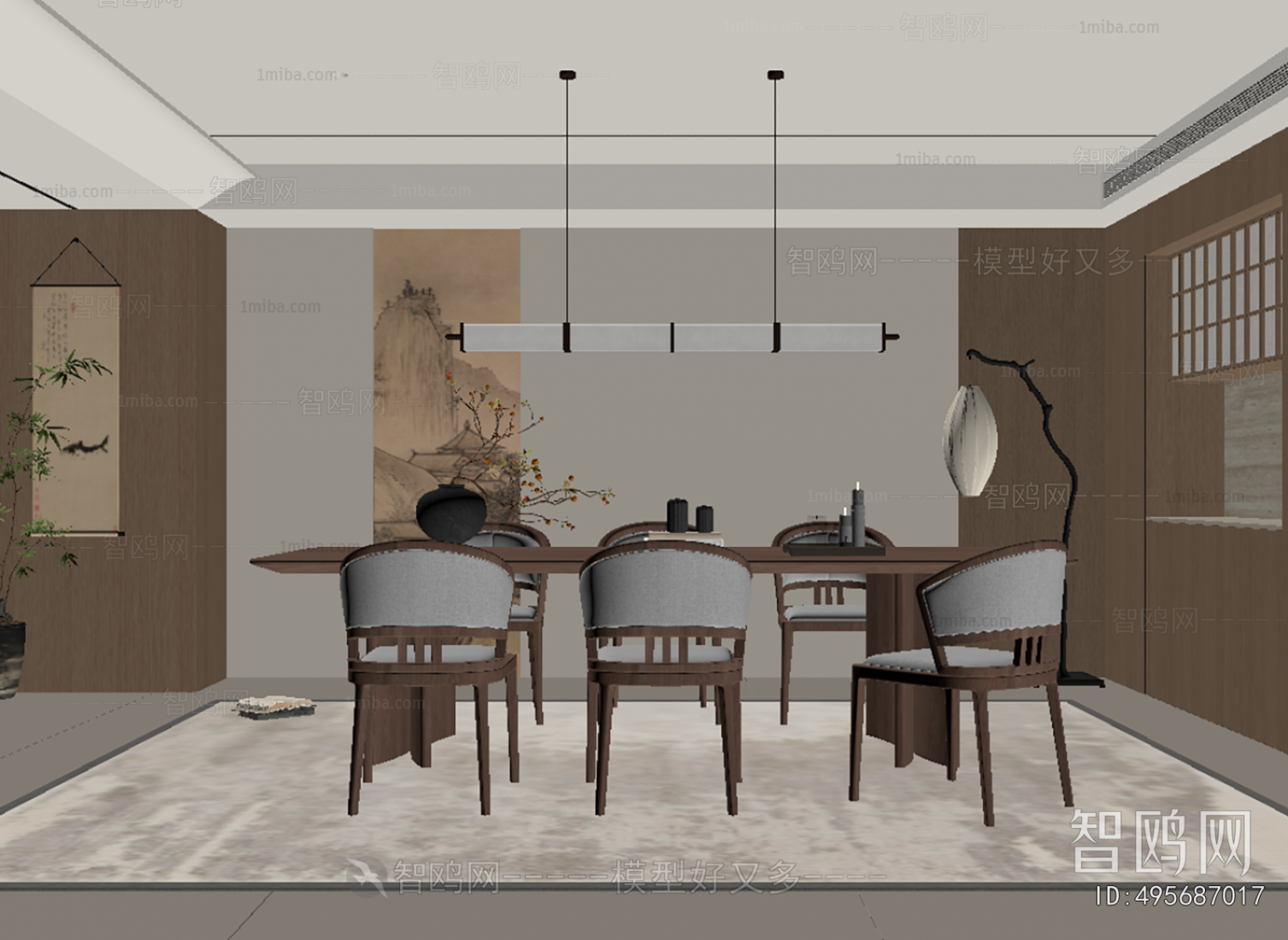 New Chinese Style Dining Room