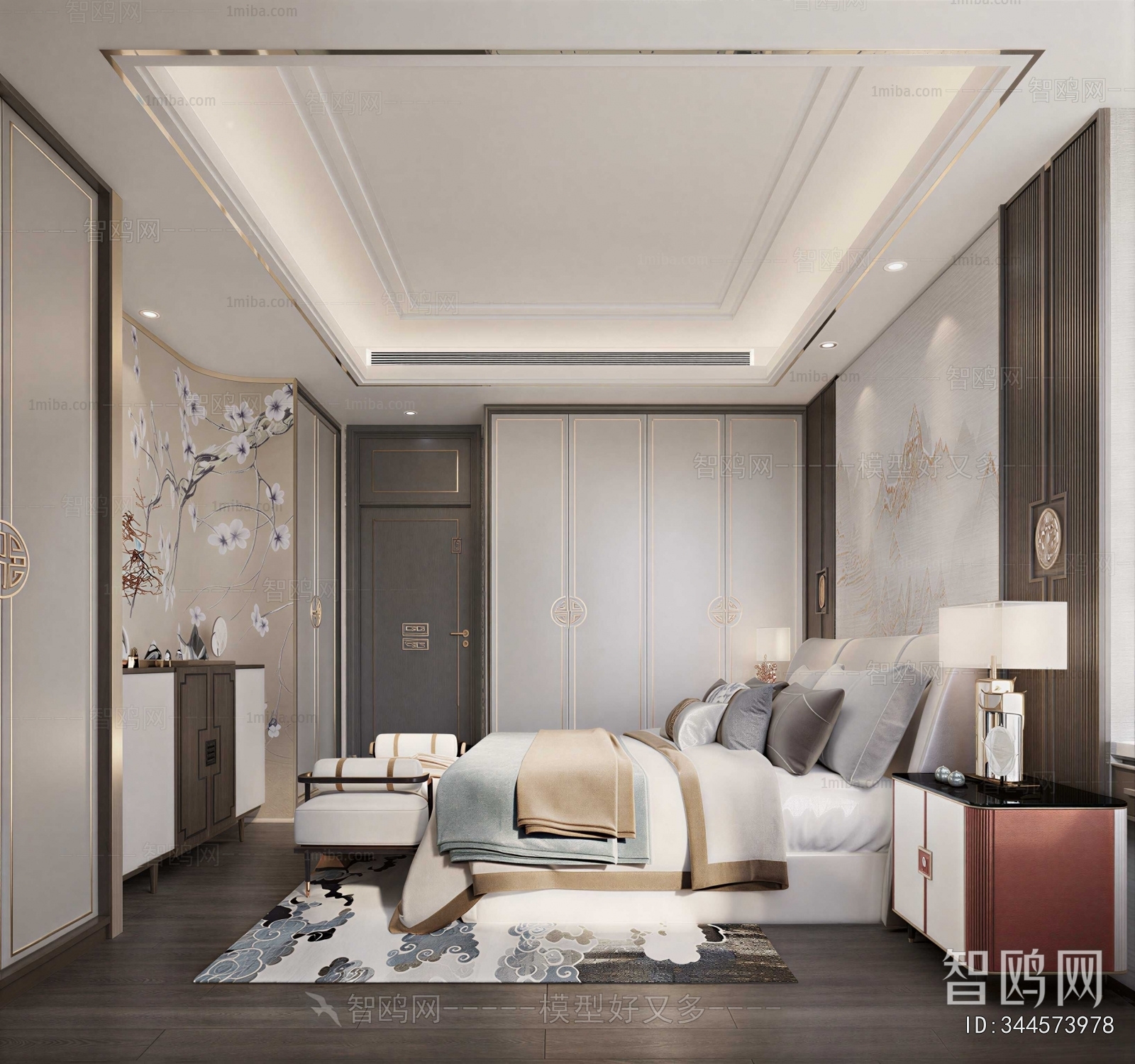 New Chinese Style Bedroom