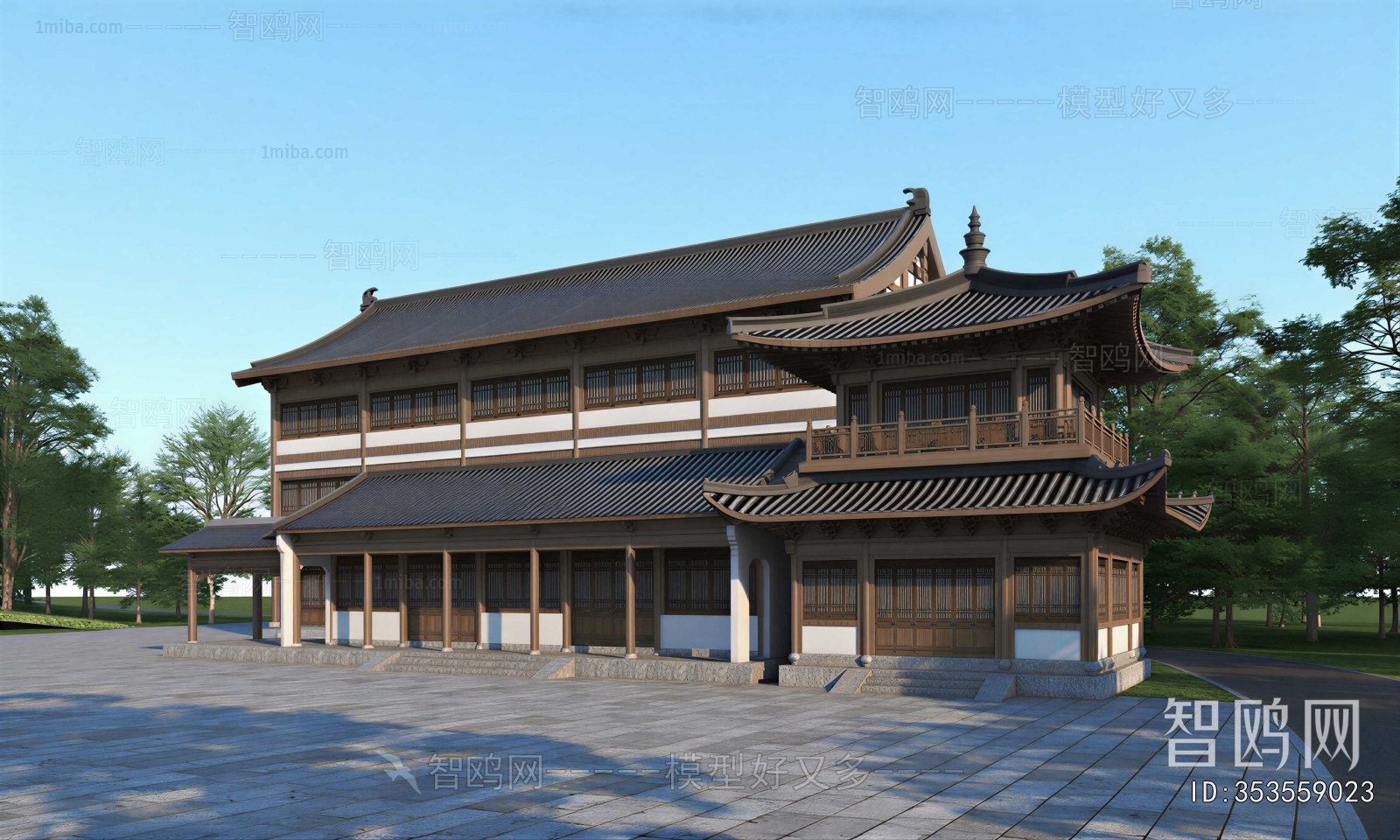 New Chinese Style Ancient Architectural Buildings