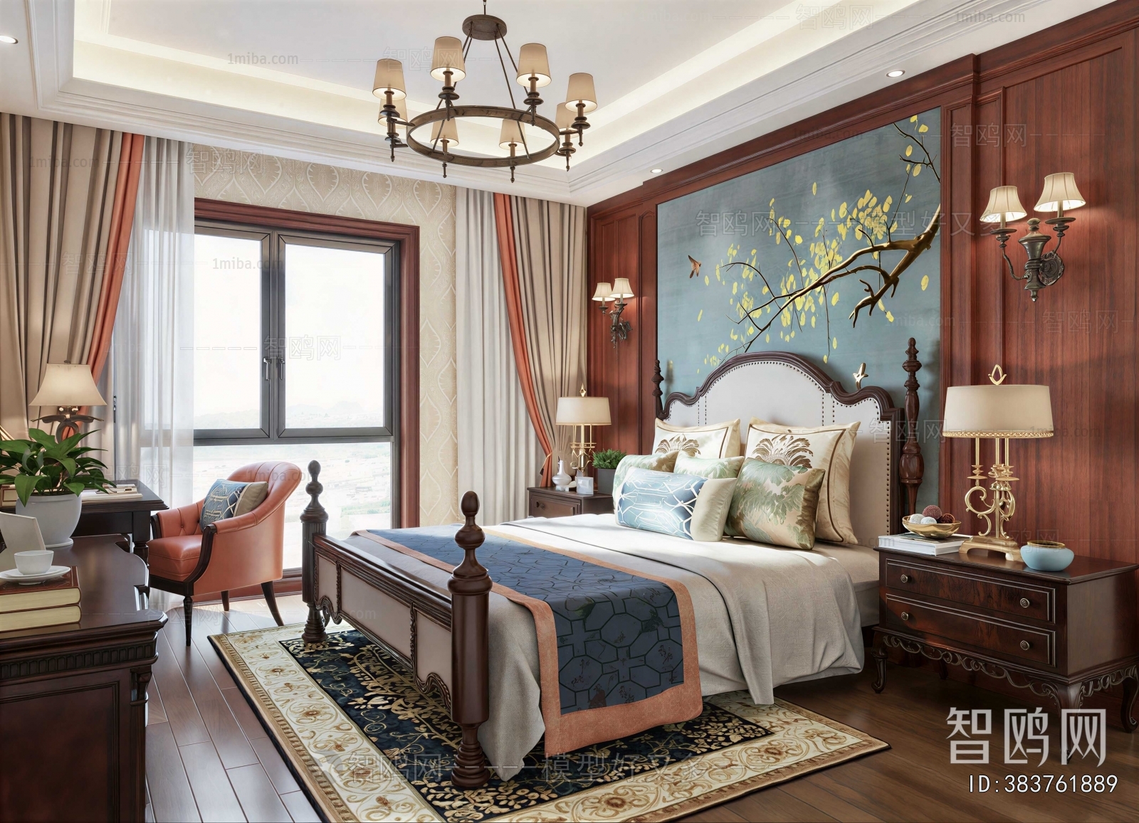 New Chinese Style Bedroom