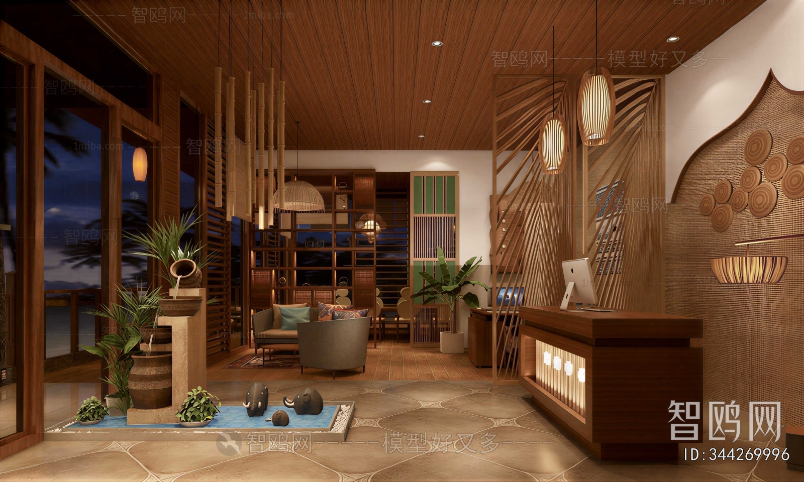 New Chinese Style Lobby Hall