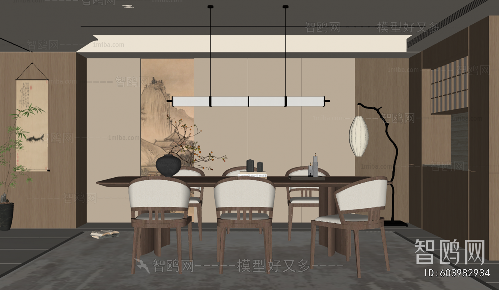 New Chinese Style Dining Room