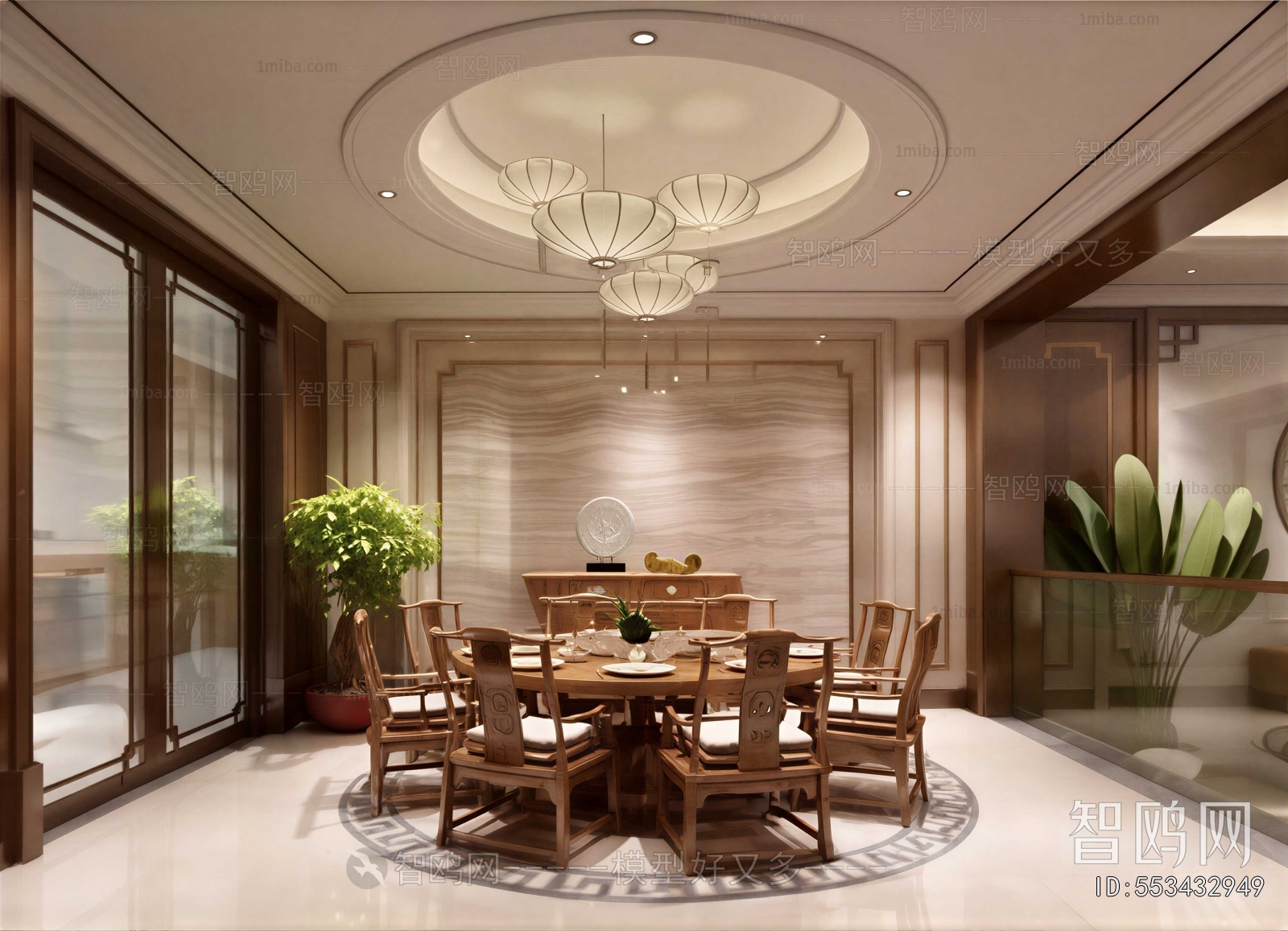 New Chinese Style Dining Room