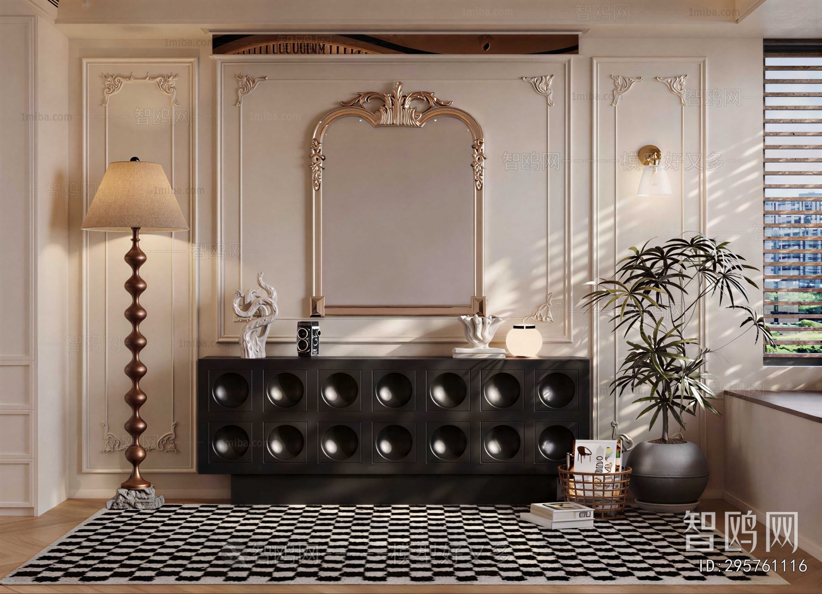 French Style Entrance Cabinet
