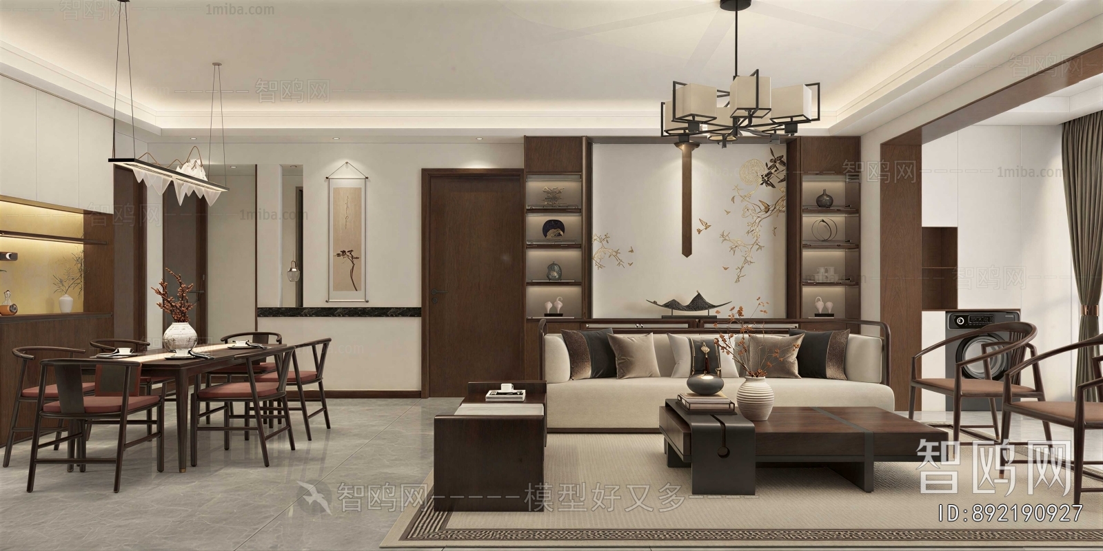 New Chinese Style A Living Room