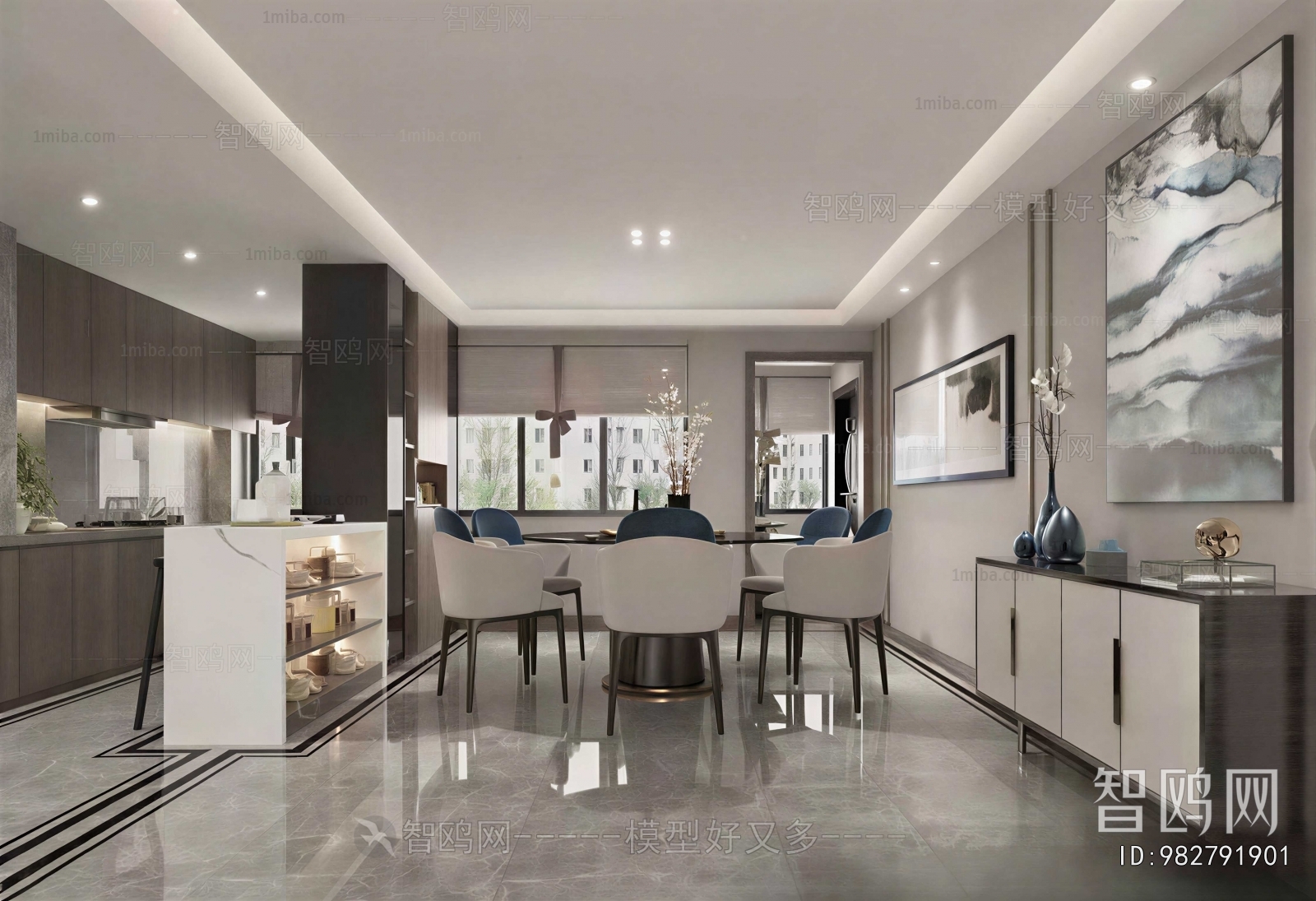 New Chinese Style Dining Room