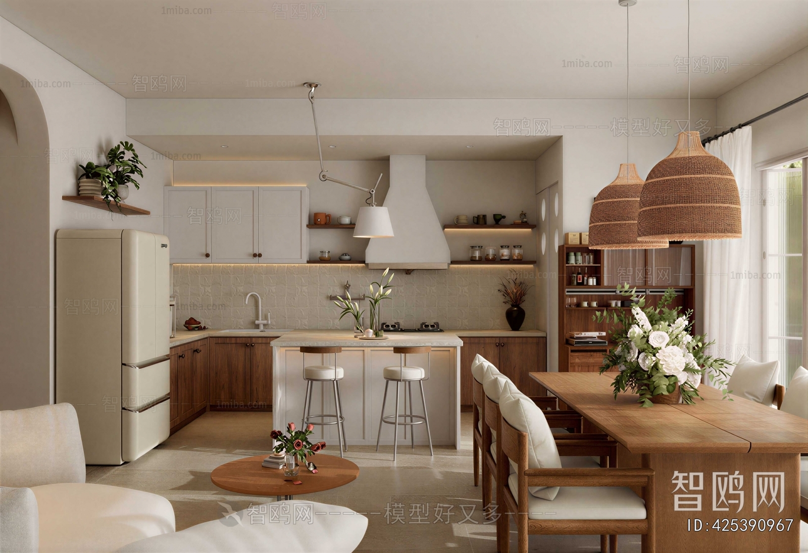 Nordic Style Open Kitchen