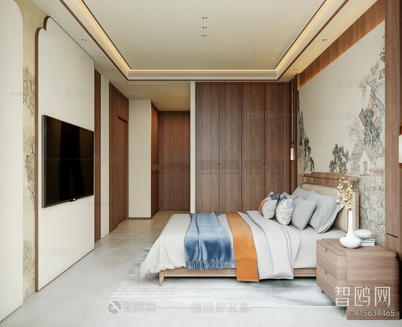 New Chinese Style Bedroom