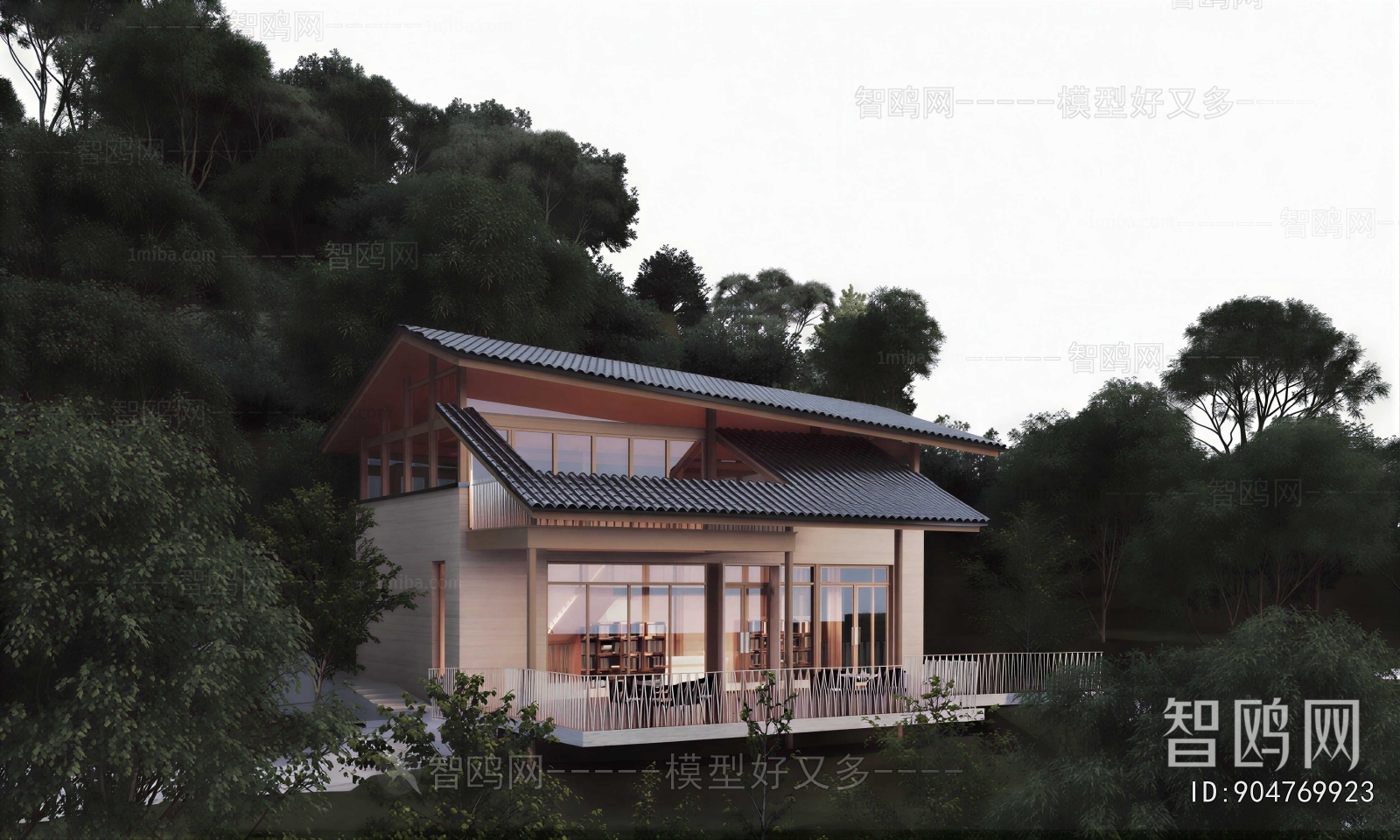 New Chinese Style Appearance Of Commercial Building