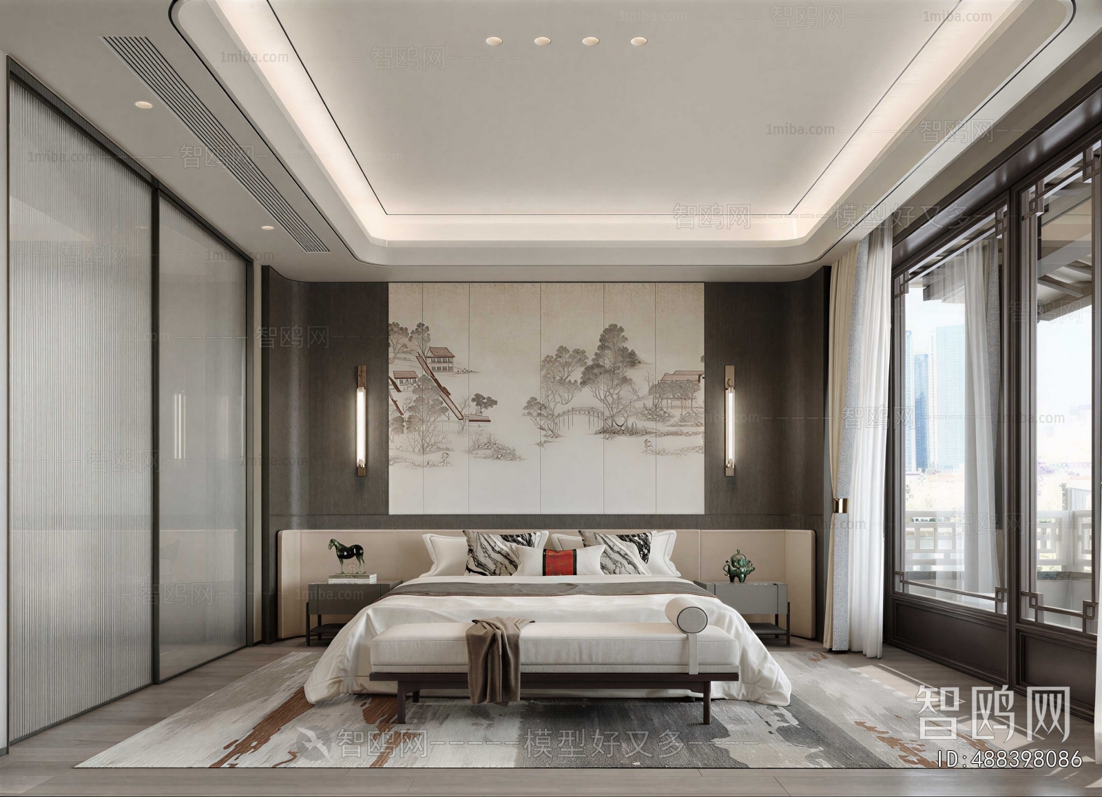 New Chinese Style Bedroom