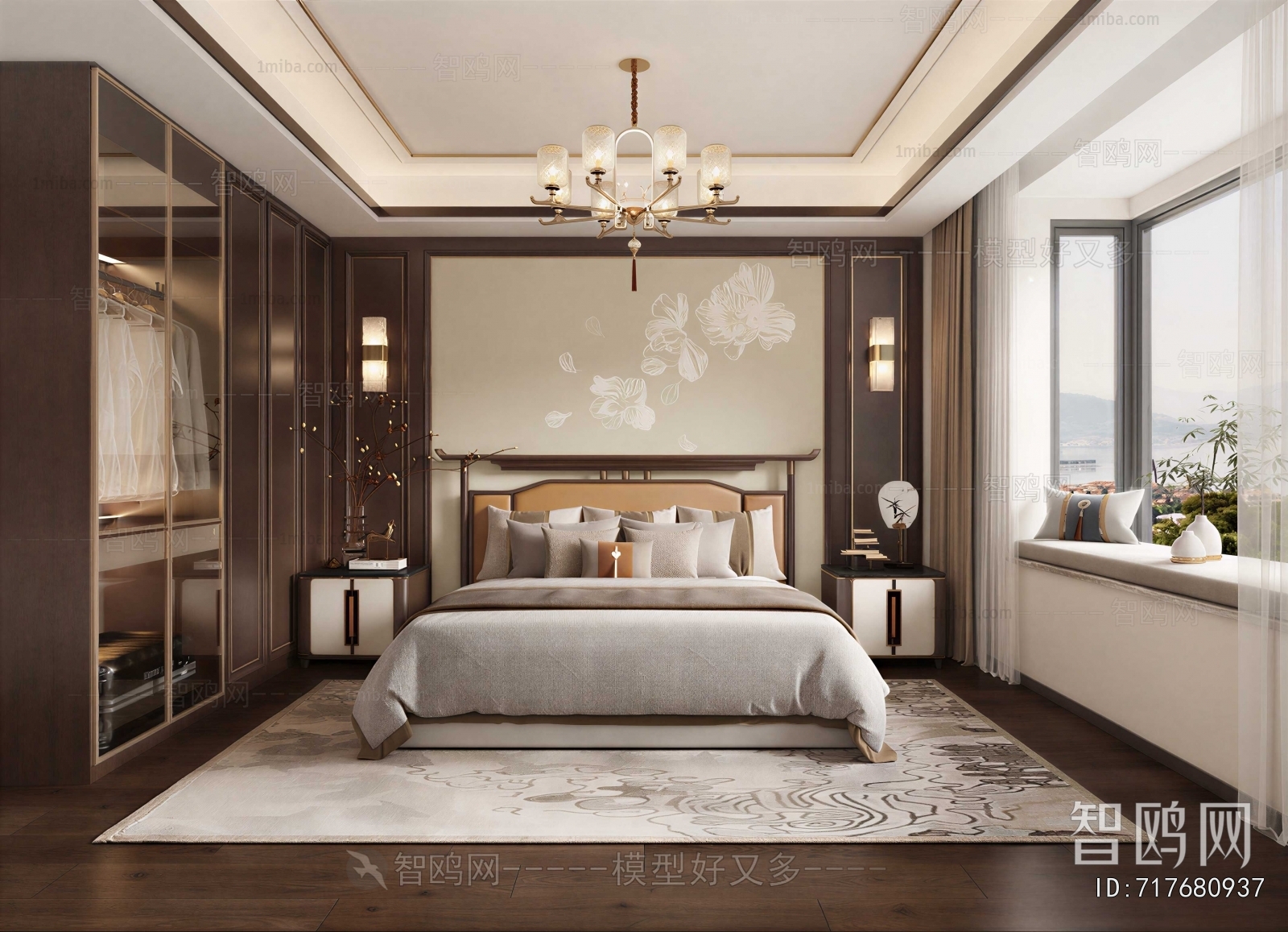 New Chinese Style Bedroom