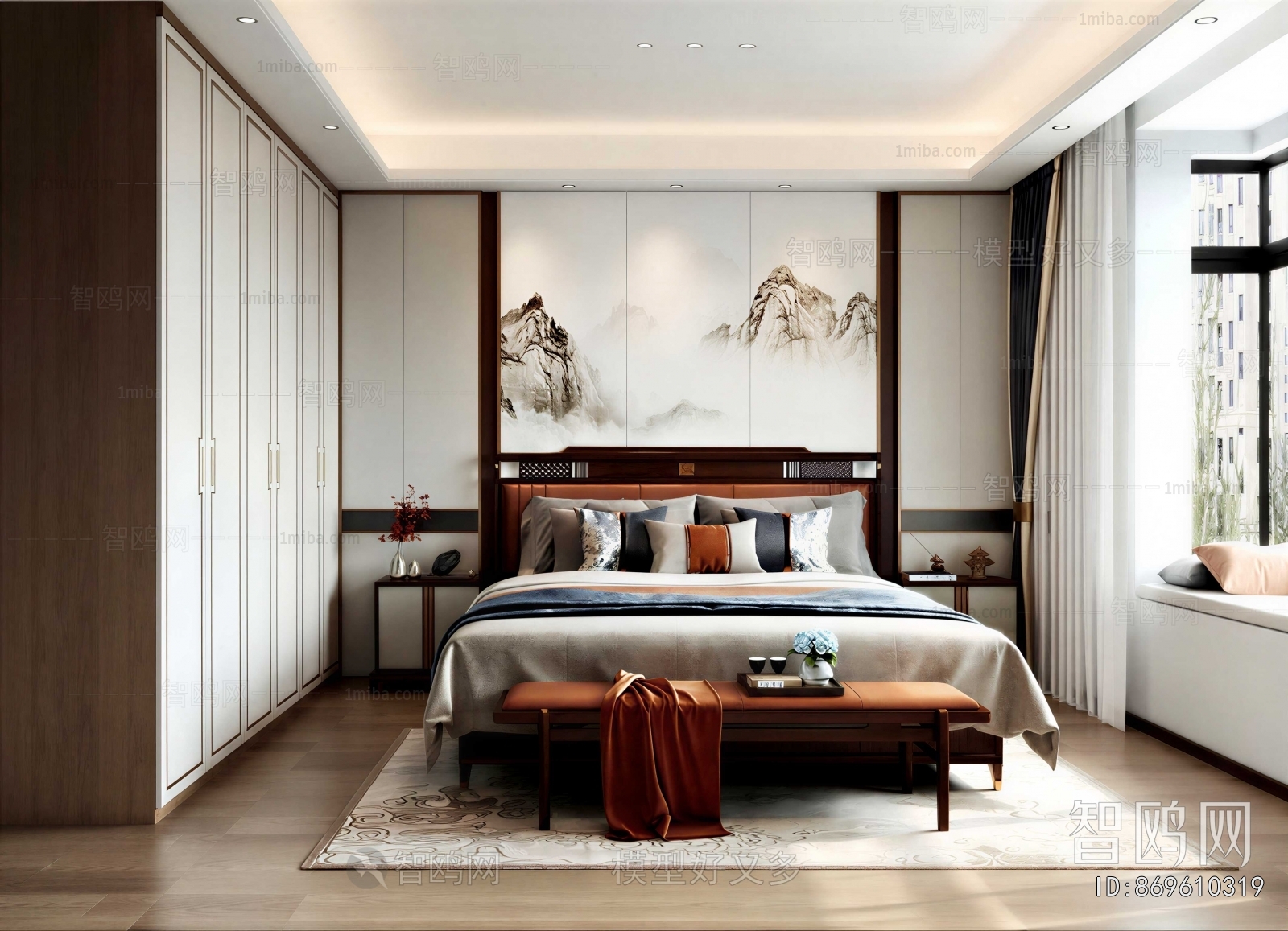 New Chinese Style Bedroom