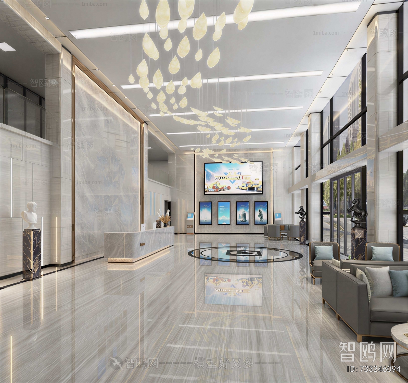 Modern Office Reception Desk