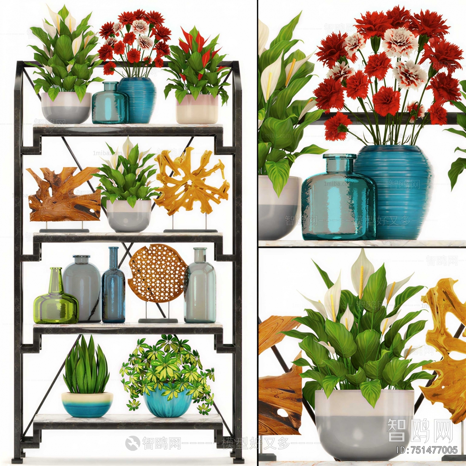 Modern Potted Green Plant