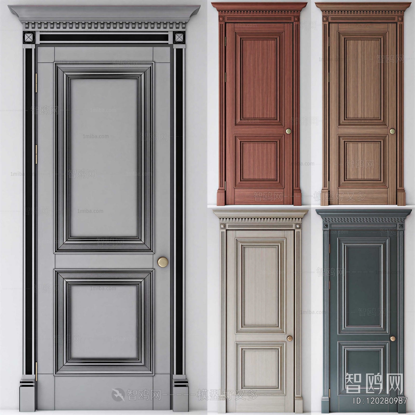 Simple European Style Single Door