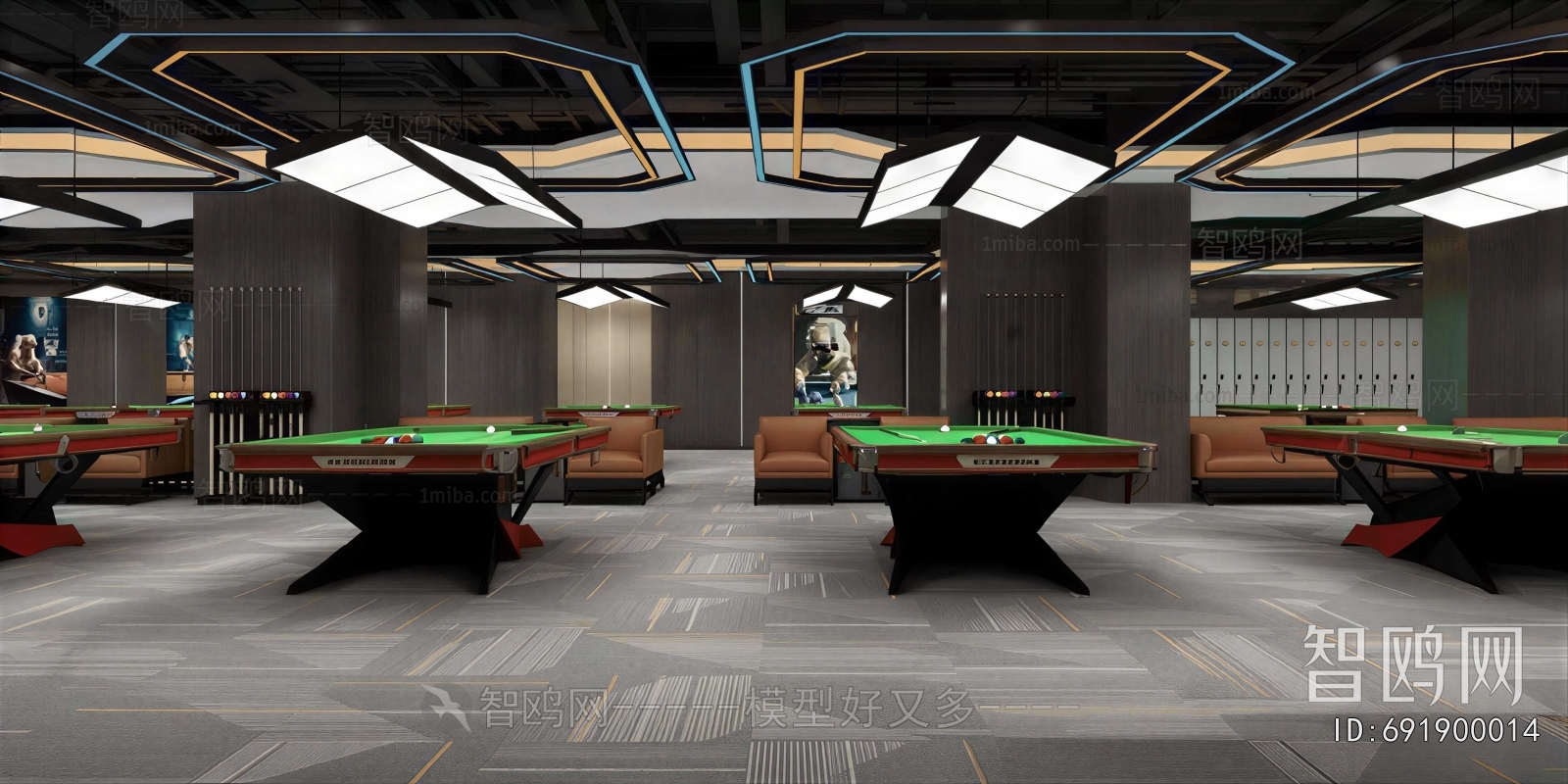 Modern Billiard Room